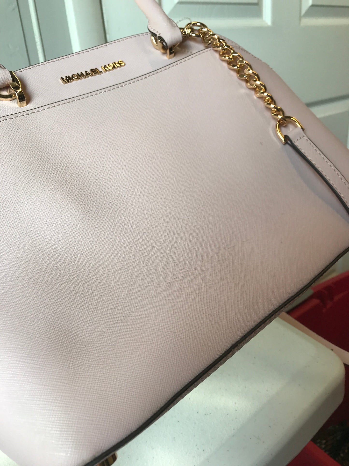 Handbag Designer By Michael Kors In Pink, Size:Medium