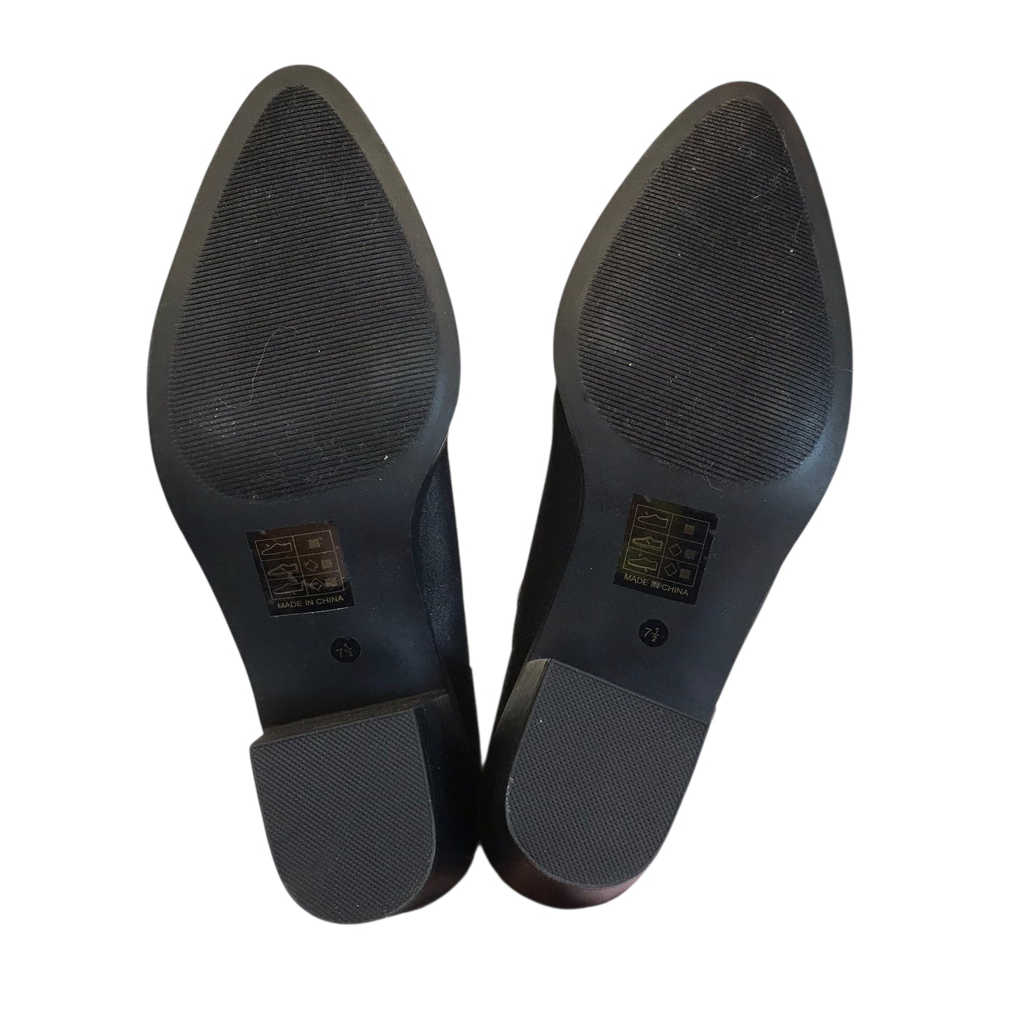 Boots Ankle Heels In Black, Size:7.5