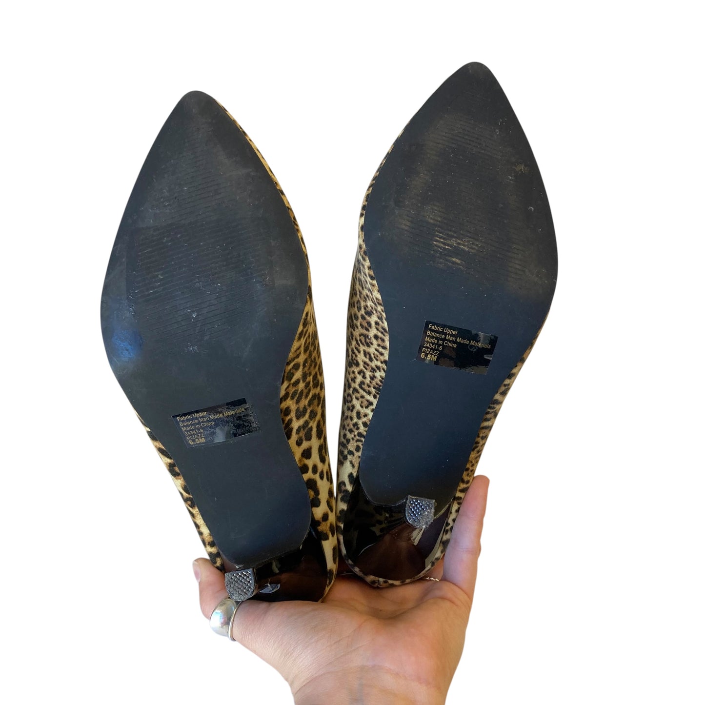 Boots Ankle Heels By Carlos By Carlos Santana In Animal Print, Size:6.5