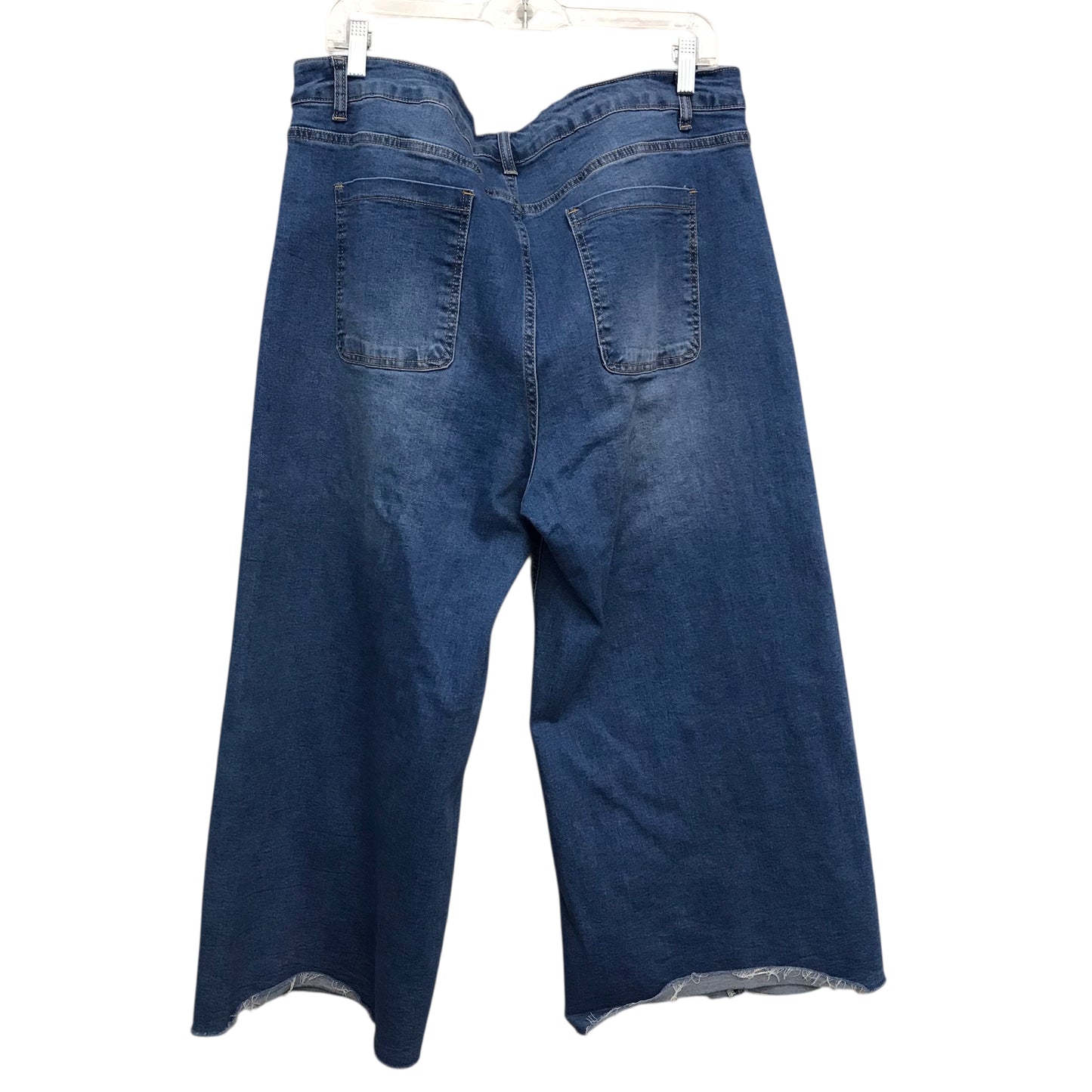 Jeans Wide Leg In Blue Denim, Size:20