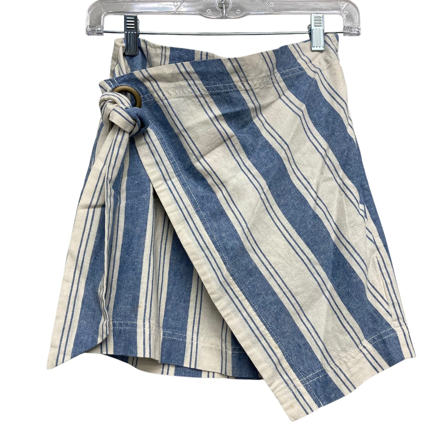 Skirt Mini & Short By Free People In Blue & White, Size:4