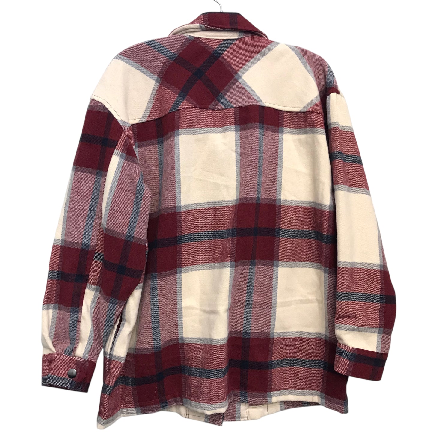 Jacket Shirt By Hfx In Red & White, Size:S