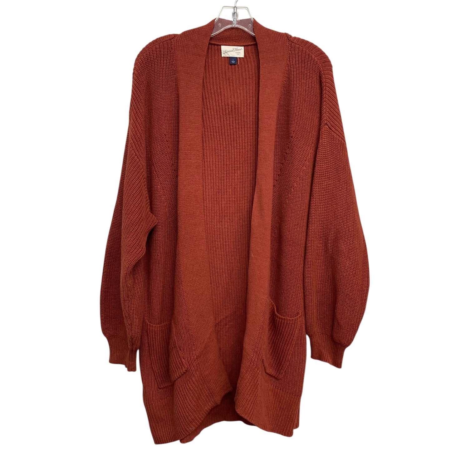 Sweater Cardigan By Universal Thread In Orange, Size:L