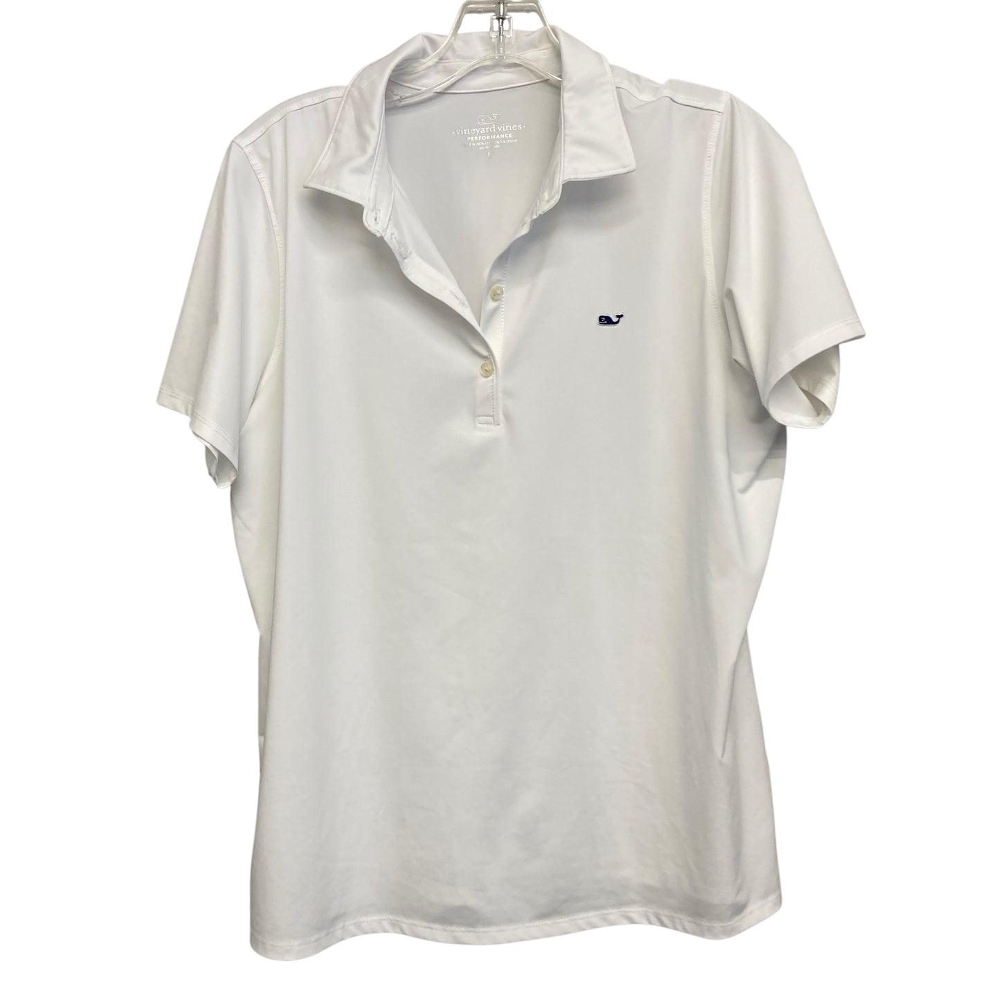 Athletic Top Ss By Vineyard Vines In White, Size:L
