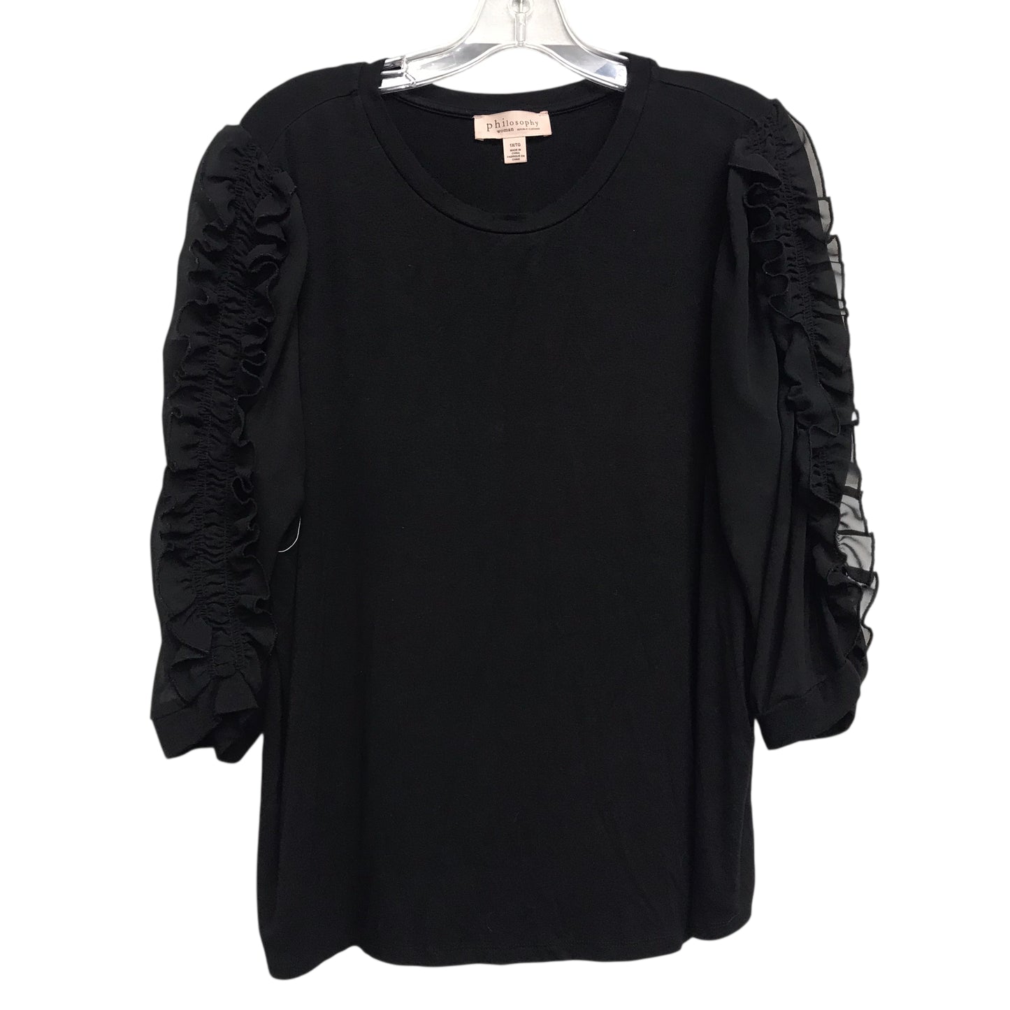 Top Ls By Philosophy In Black, Size:1X