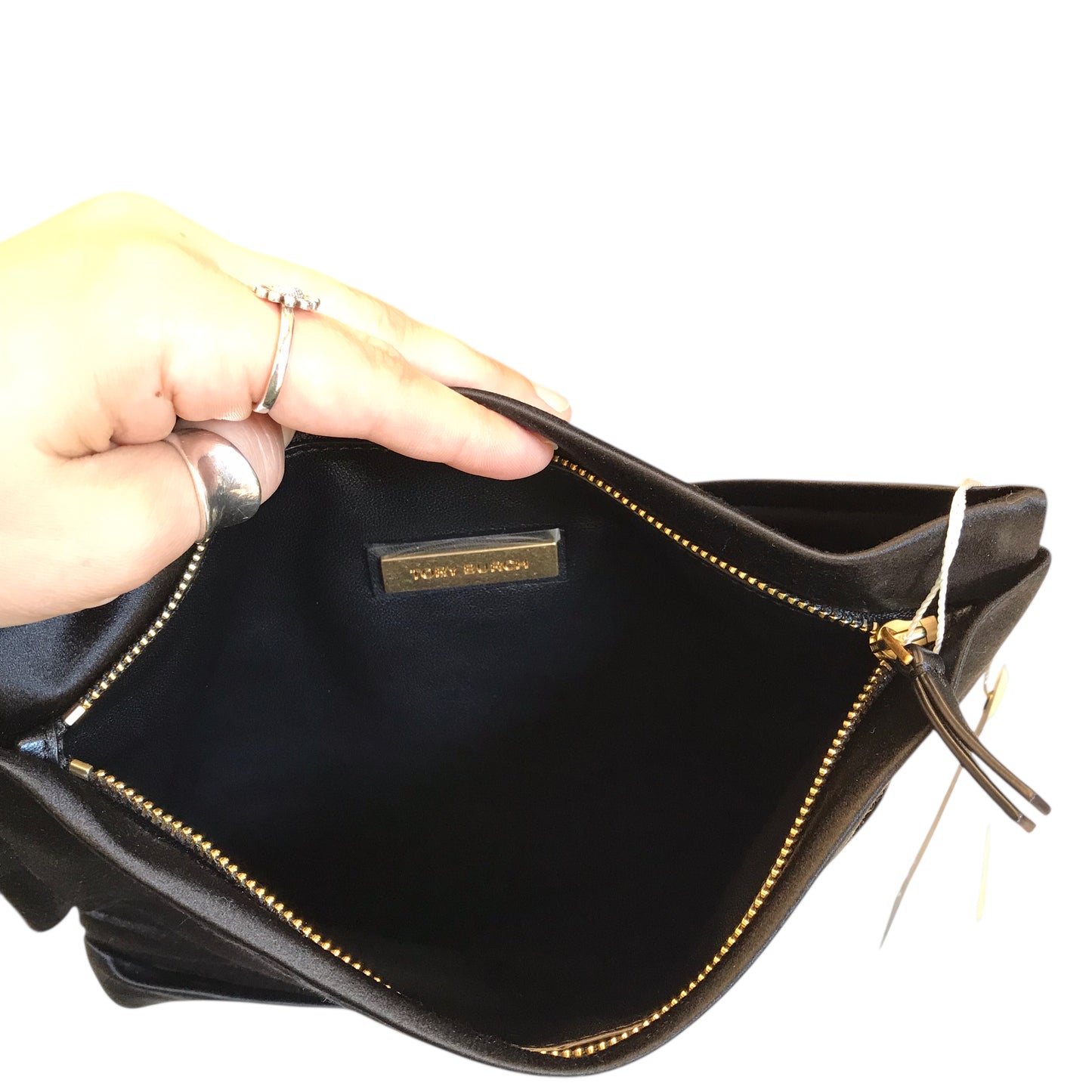 Clutch Designer By Tory Burch In Black, Size:Medium