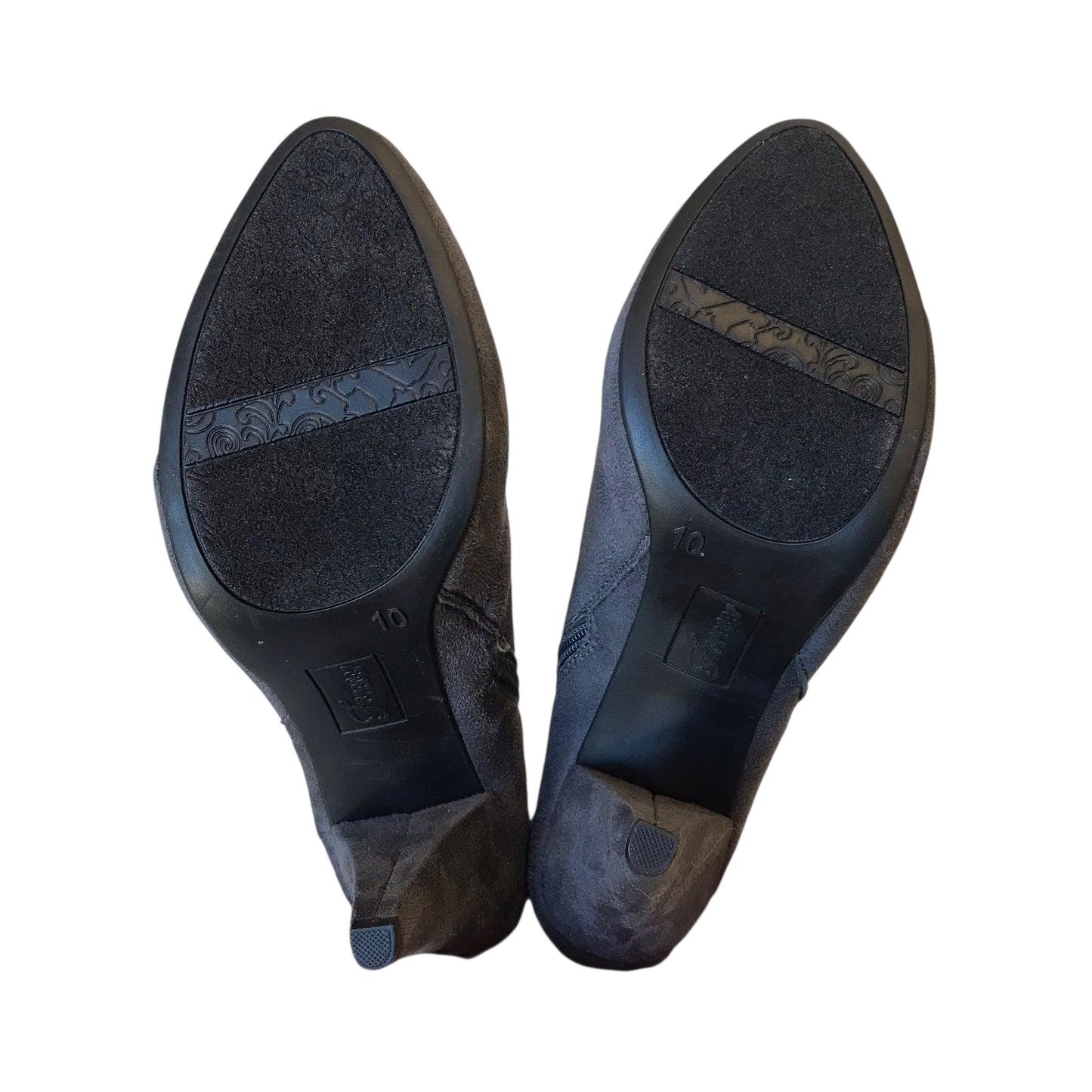 Boots Ankle Heels By Forever In Grey, Size:10