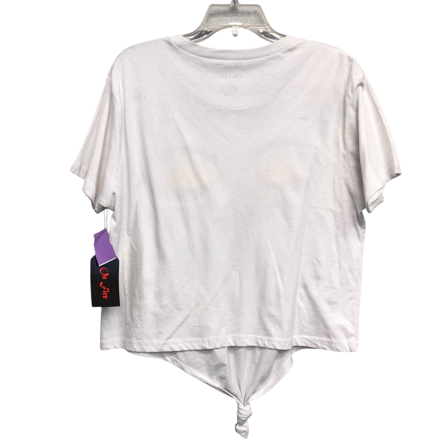 Top Ss By ON FIRE In White, Size:1X