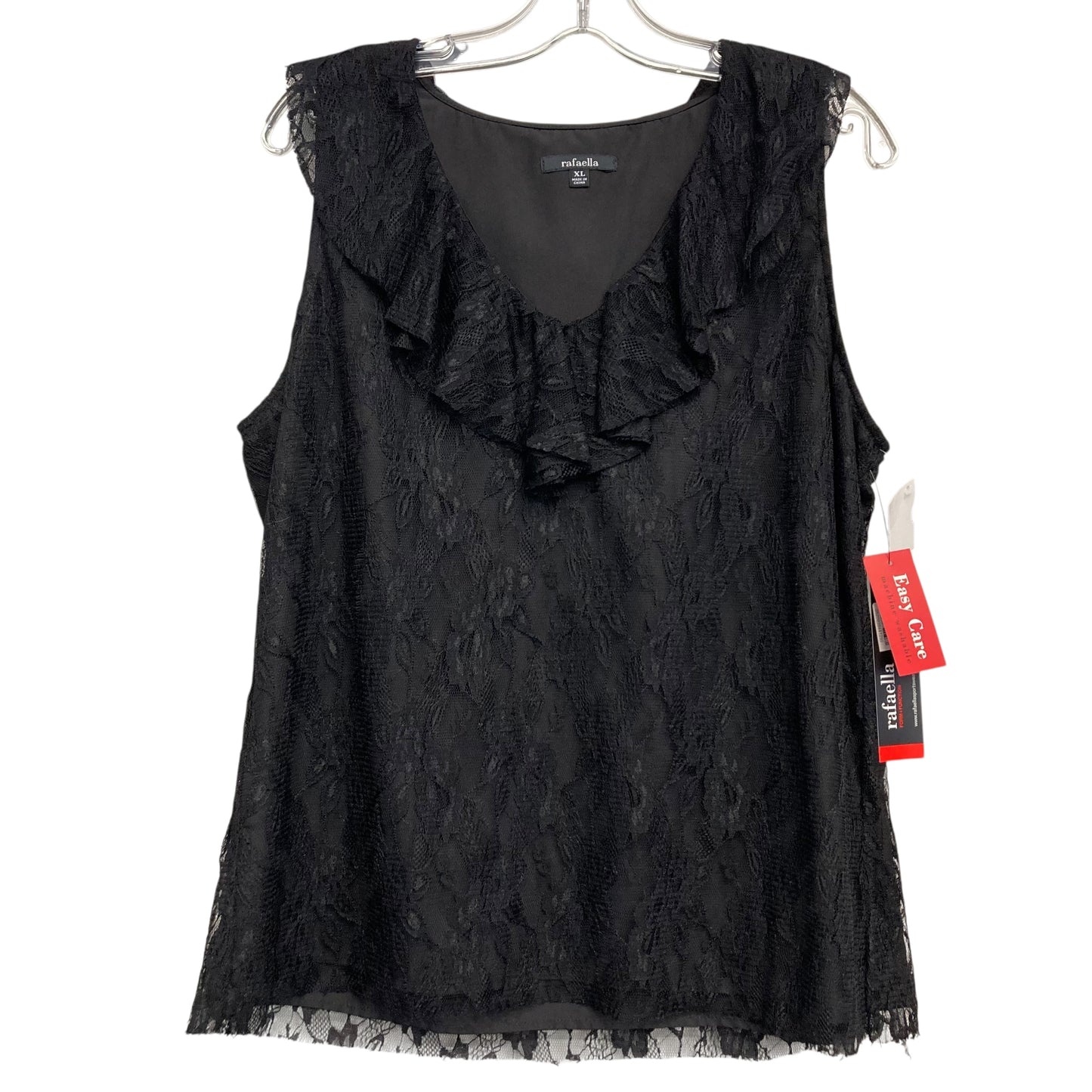 Top Ss By Rafaella In Black, Size:Xl