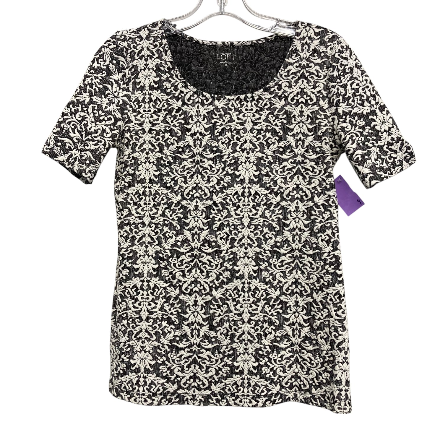 Top Ss By Loft In Black & White, Size:Xs