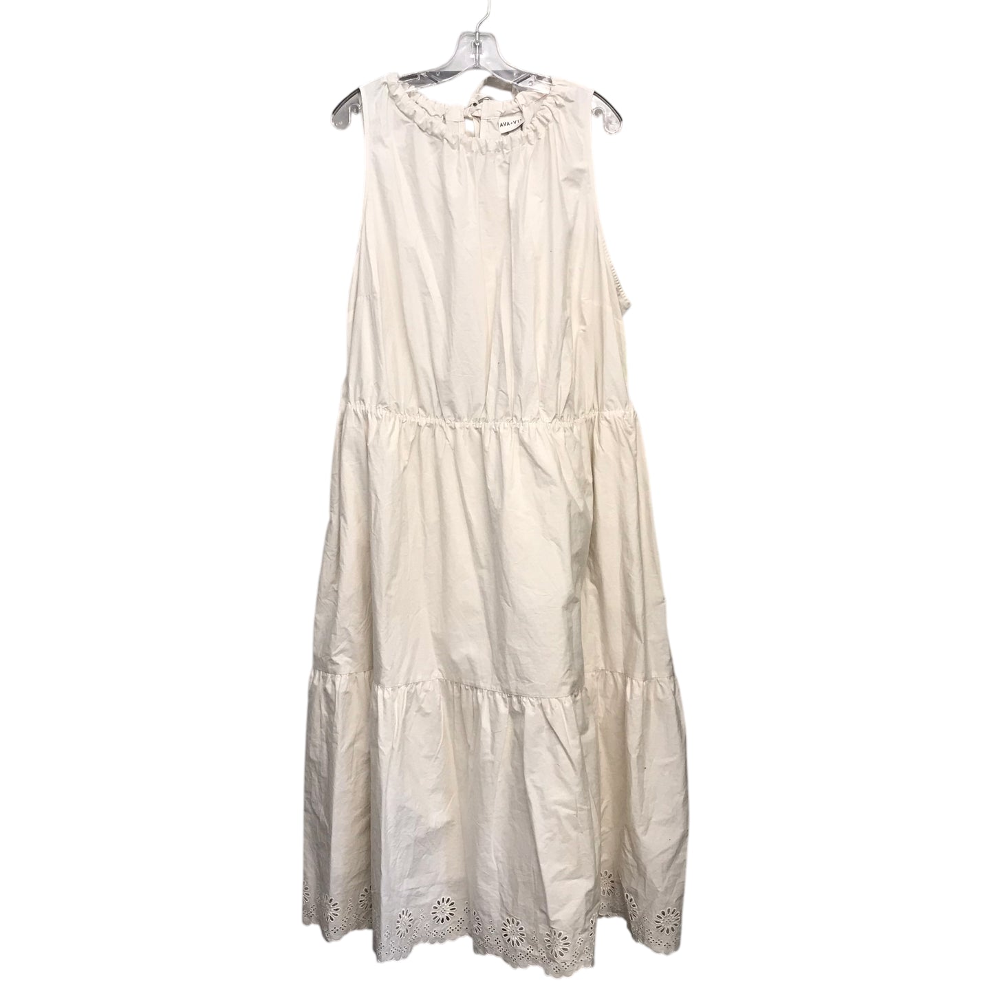 Dress Casual Maxi By Ava & Viv In Cream, Size:3X