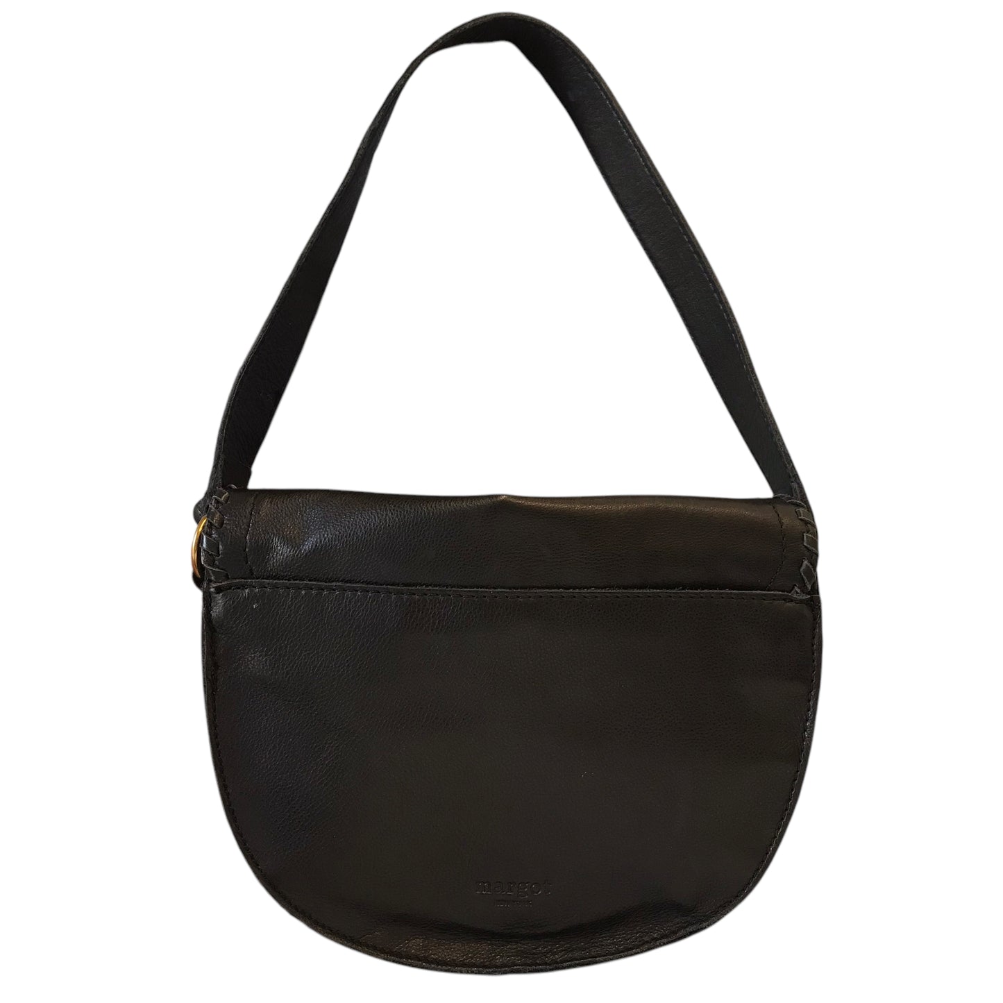 Handbag Leather By Margot In Black, Size:Small