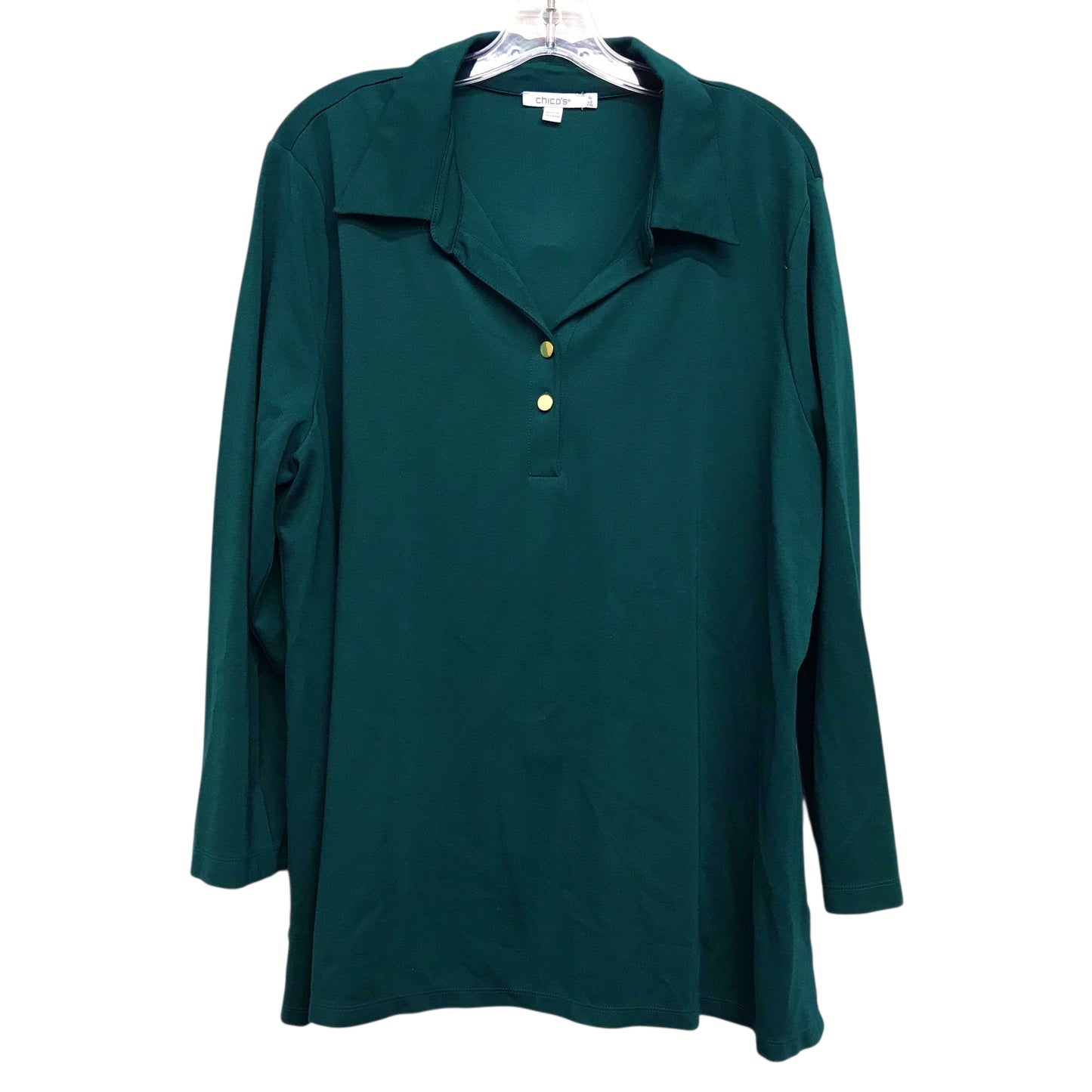 Top Ls By Chicos In Green, Size:1X
