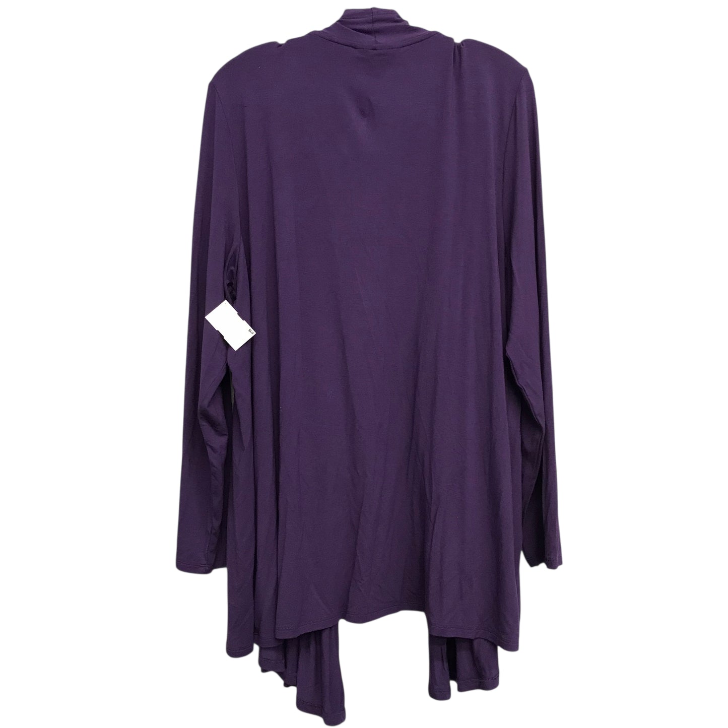 Cardigan By Karen Scott In Purple, Size:Xl