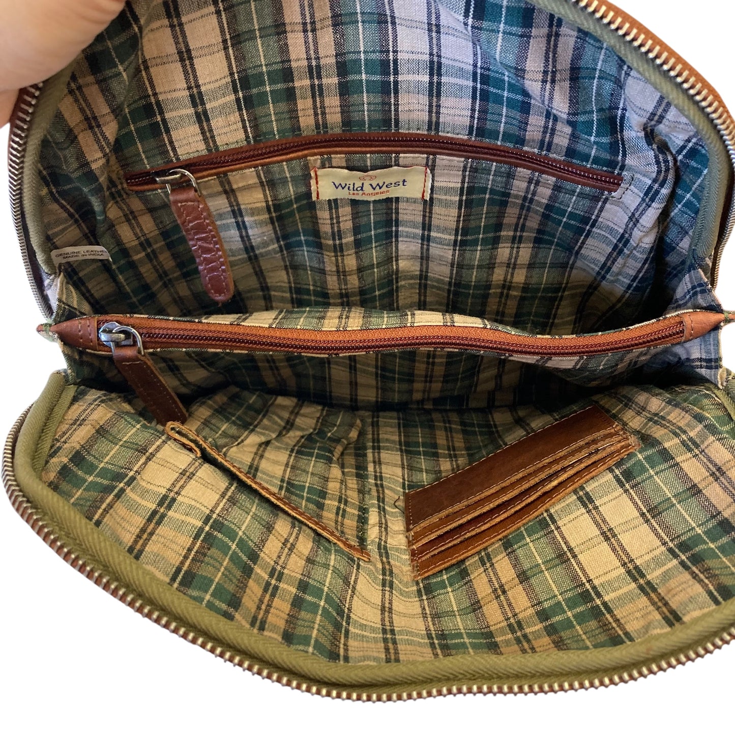 Backpack Leather By Wild West In Brown, Size:Medium