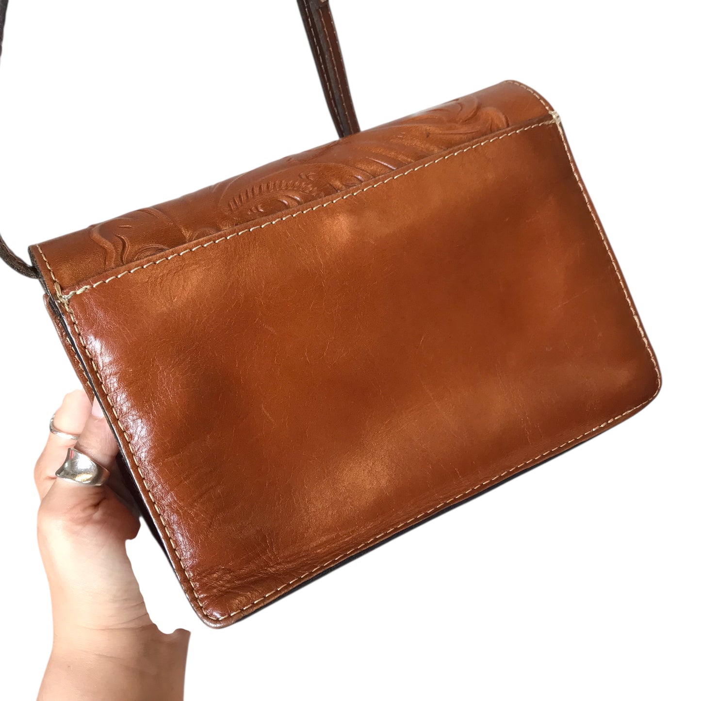 Crossbody Designer By Patricia Nash In Brown, Size:Small