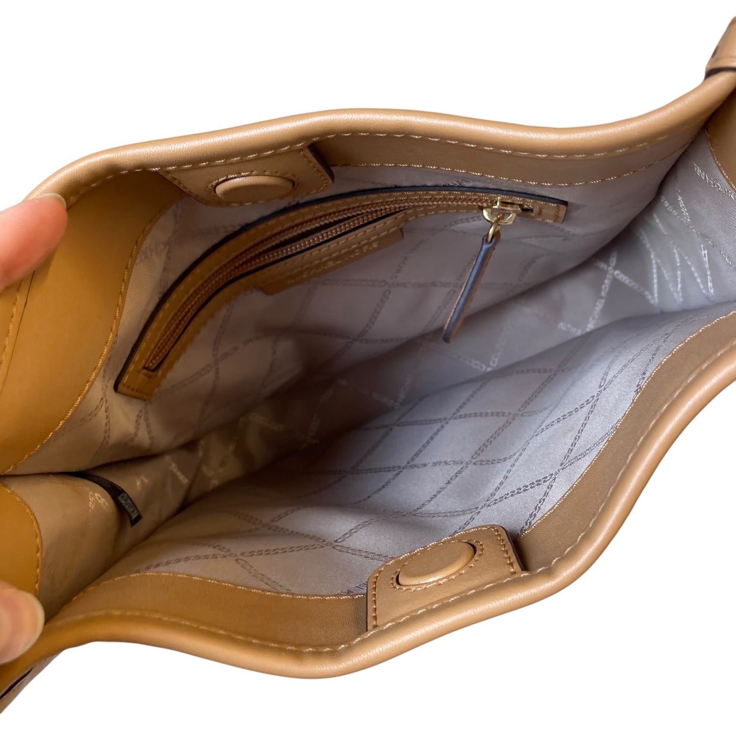 Handbag Designer By Michael Kors In Brown, Size:Medium