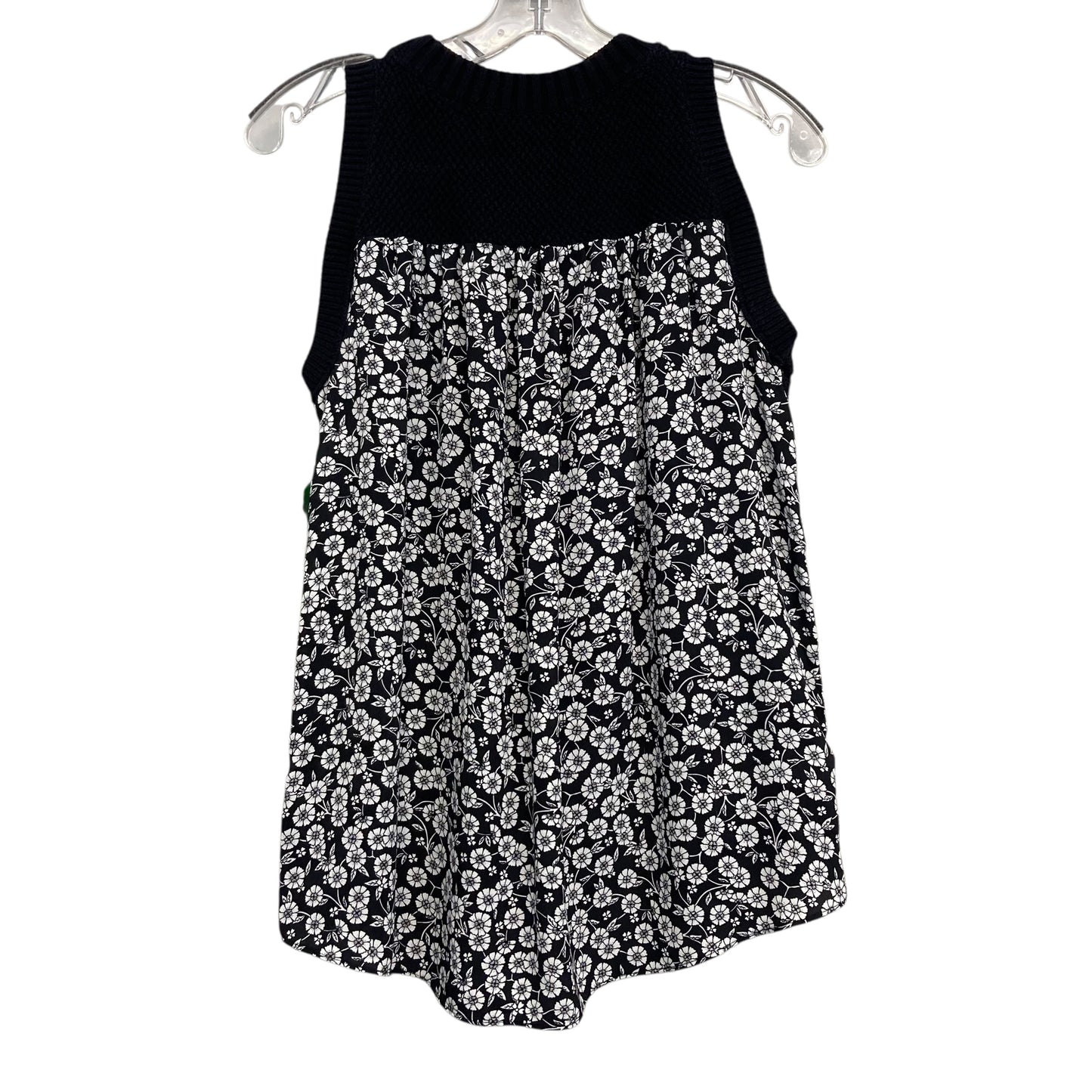 Top Sleeveless By Loft In Black & White, Size:S