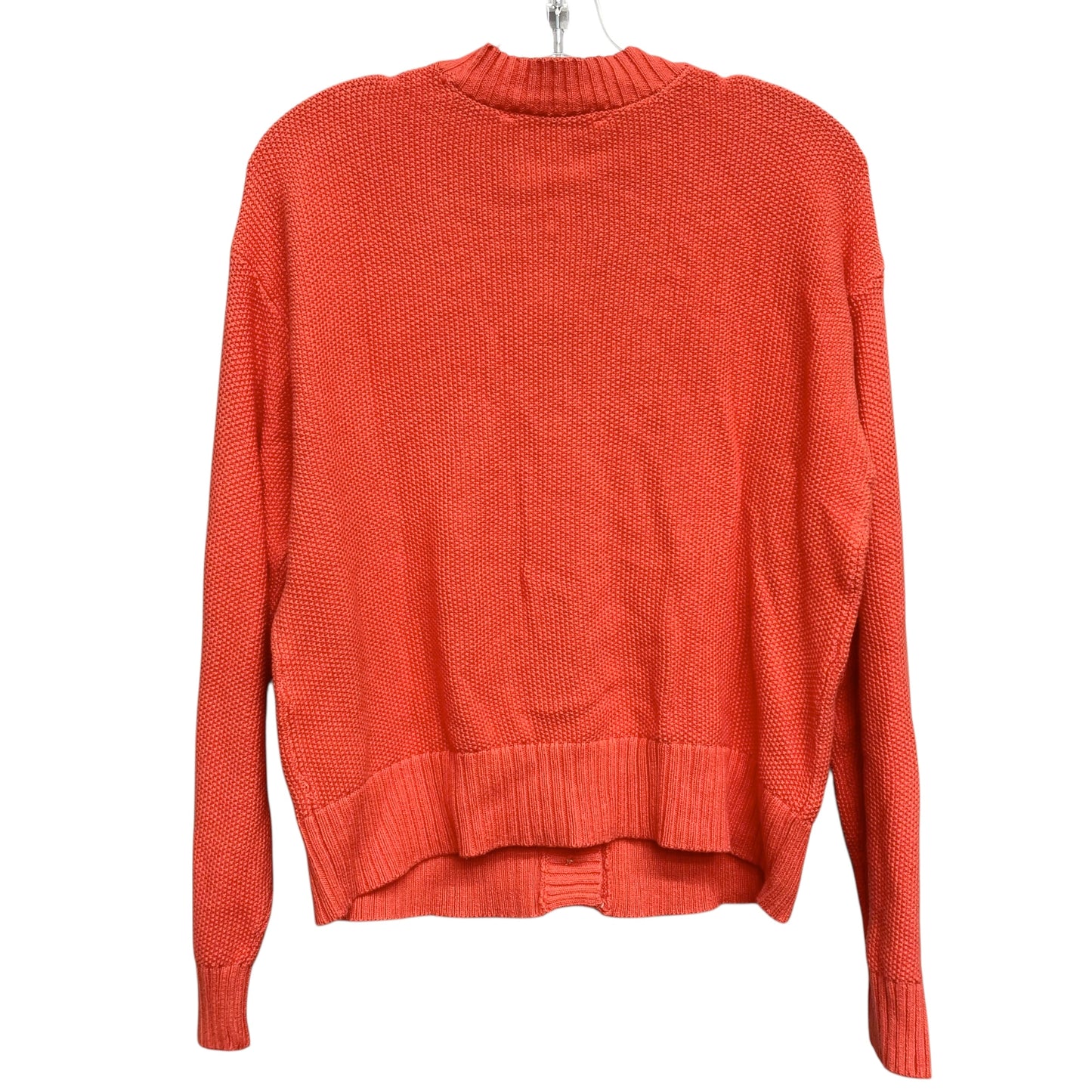 Sweater Cardigan By Loft In Orange, Size:M
