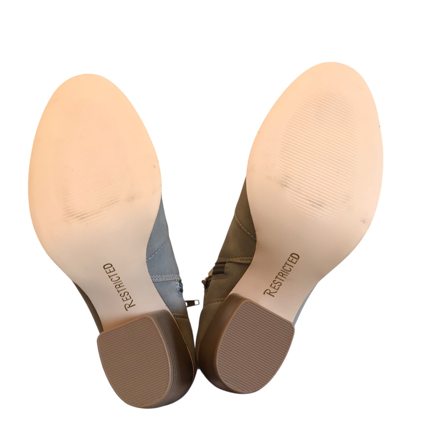 Boots Ankle Heels By Restricted In Beige, Size:7