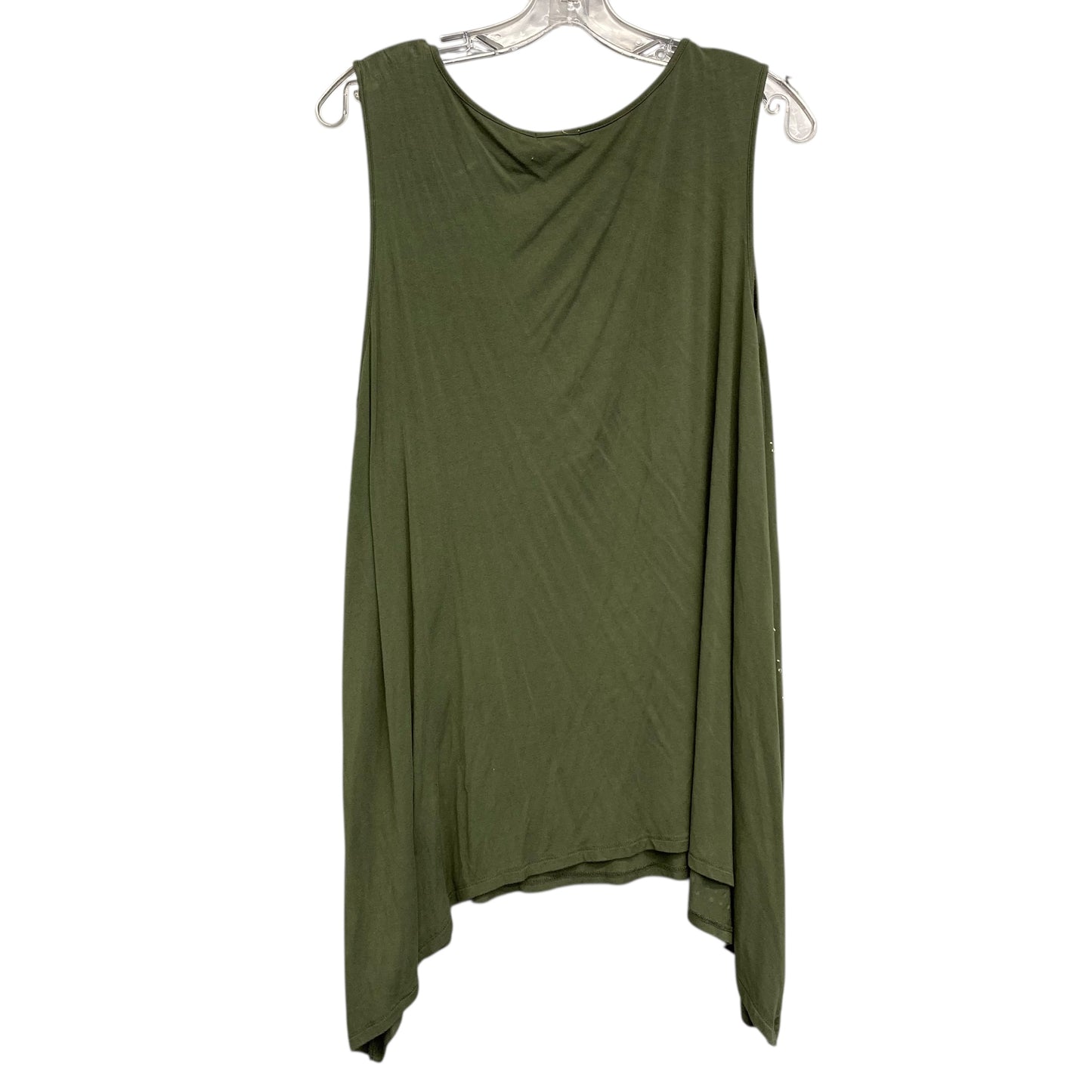 Top Sleeveless By Westport In Green, Size:2X