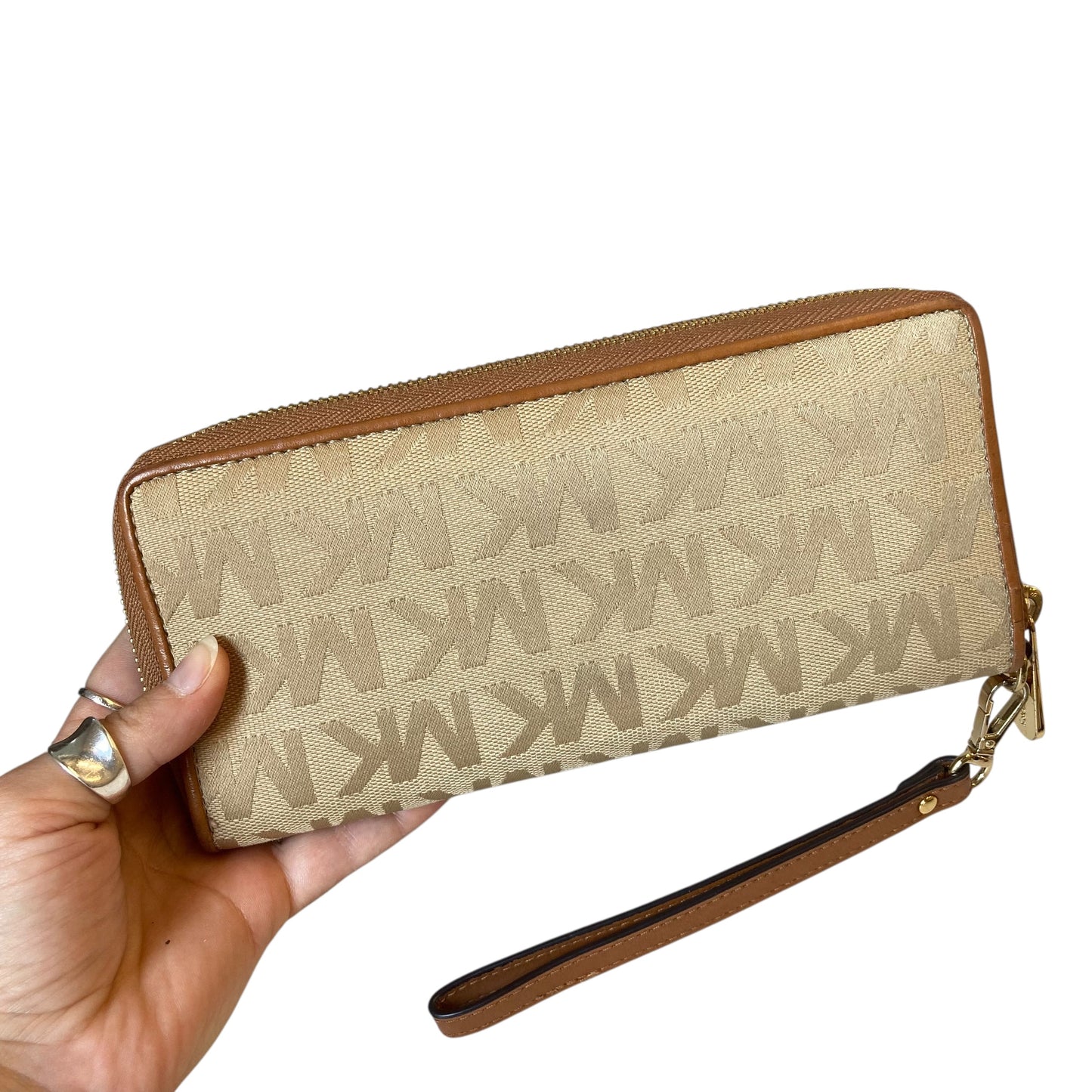 Wallet Designer By Michael Kors In Beige, Size:Large