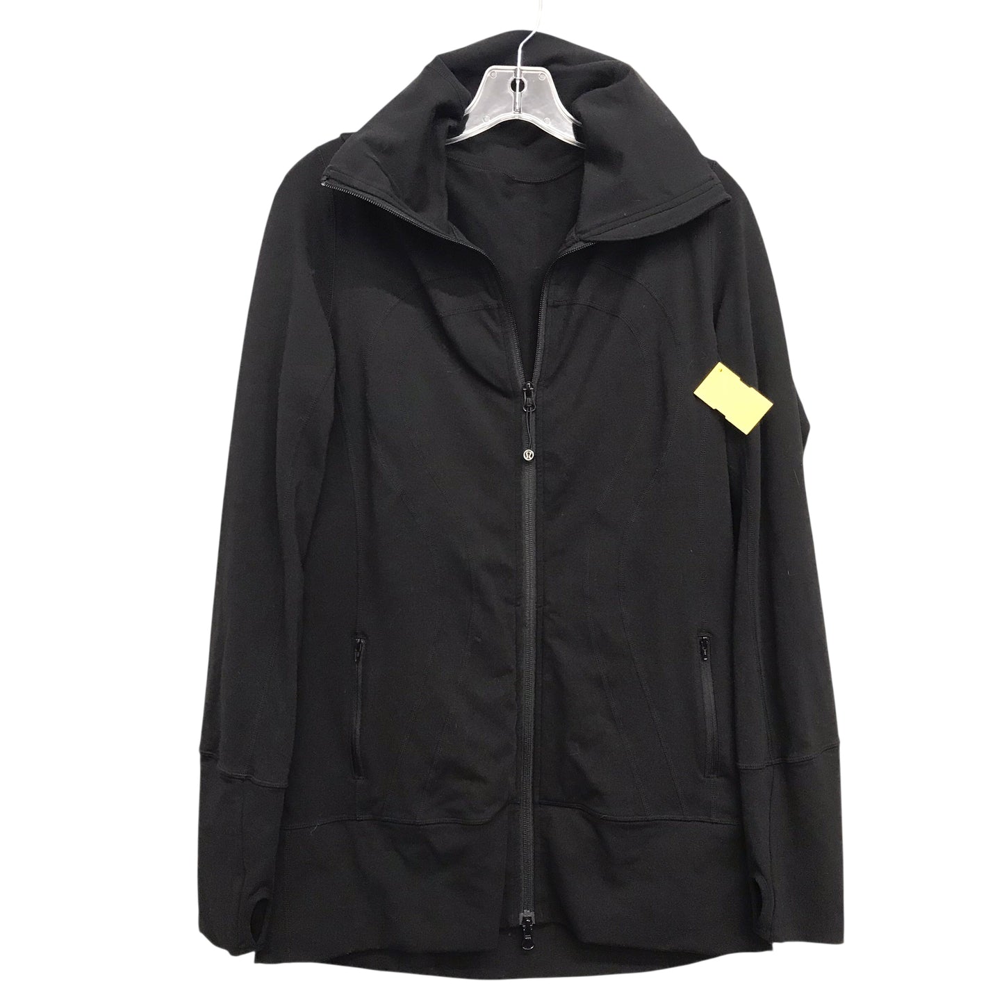 Athletic Jacket By Lululemon In Black, Size:L