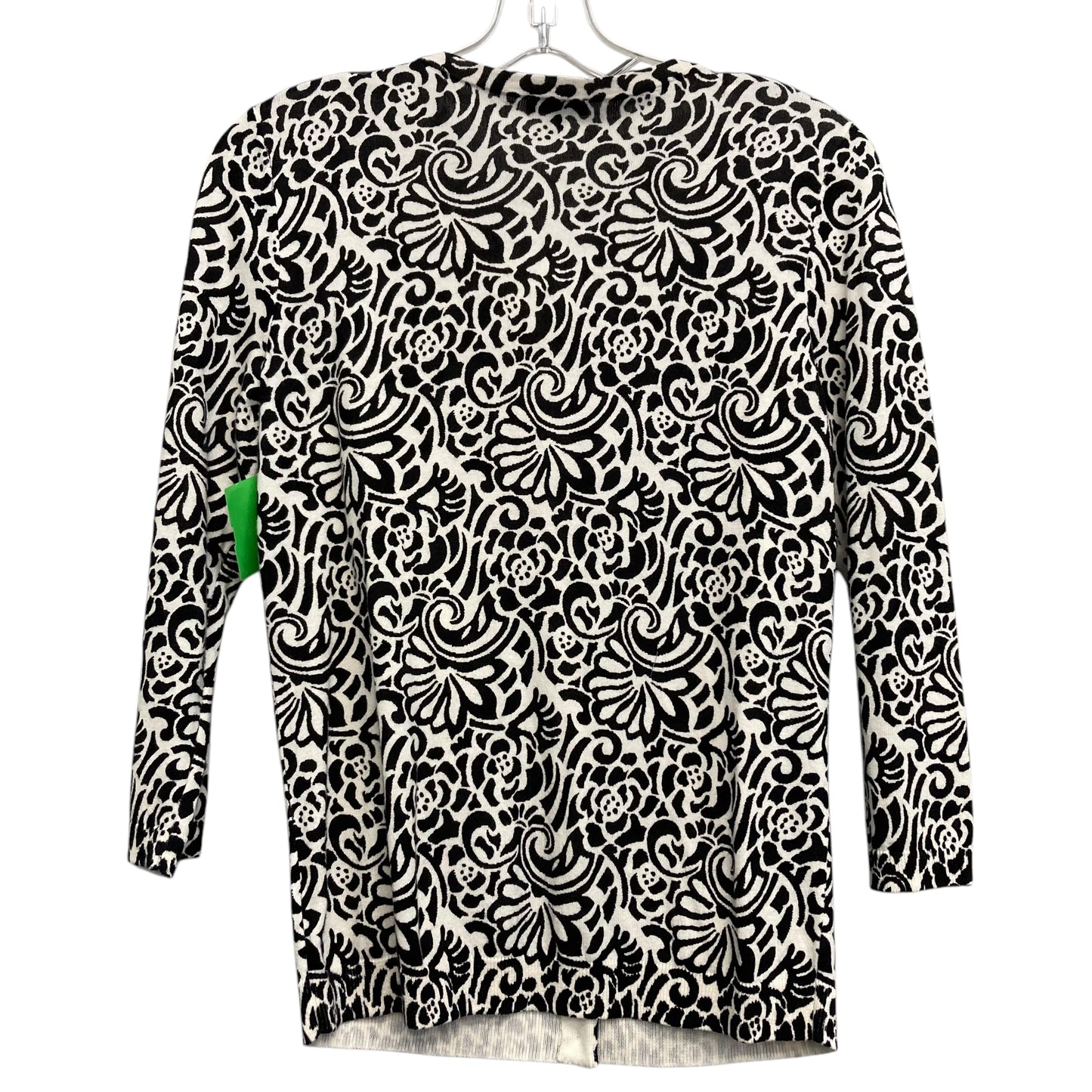 Sweater Cardigan By Talbots In Black & White, Size:Sp