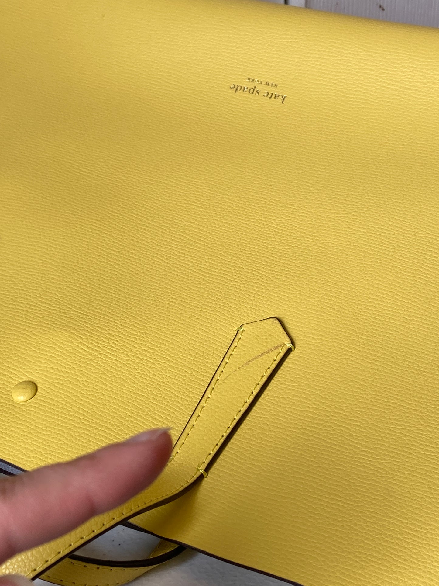 Tote Designer By Kate Spade In Yellow, Size:Large