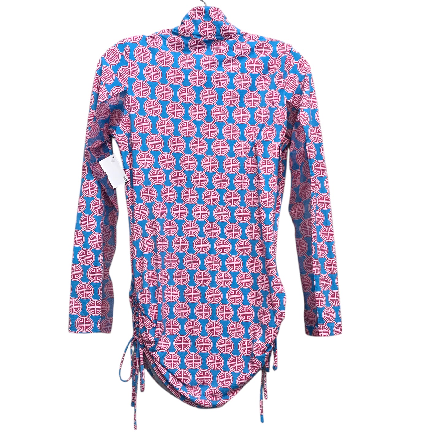Athletic Top Ls Collar By Ibkul In Blue & Pink, Size:Xs