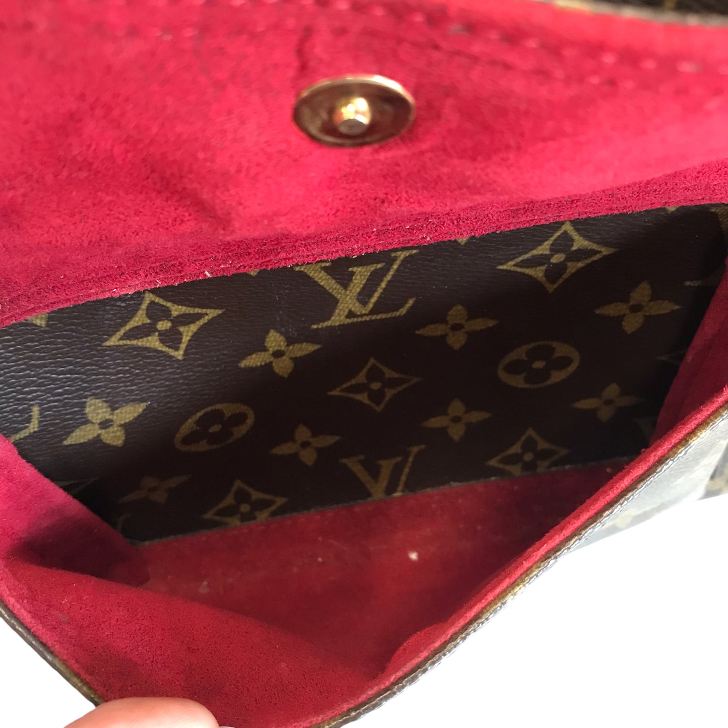 Handbag Luxury Designer By Louis Vuitton In Brown, Size:Medium