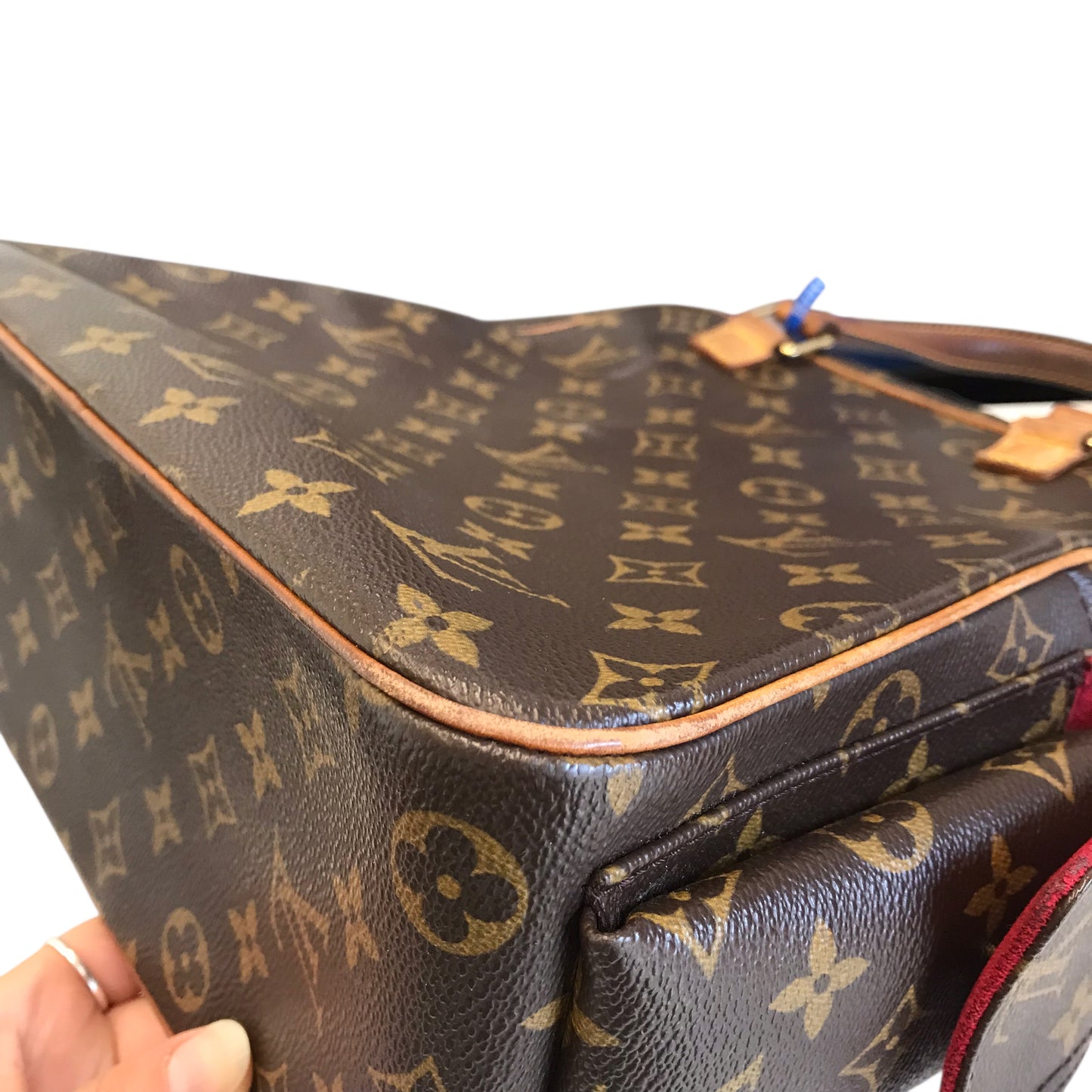 Handbag Luxury Designer By Louis Vuitton In Brown, Size:Medium