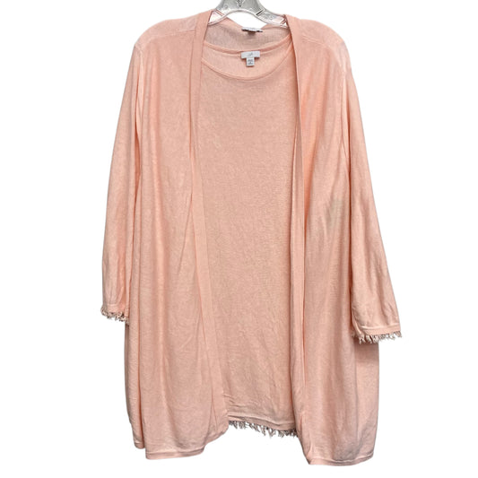 Sweater 2Pc By J. Jill In Peach, Size:4X