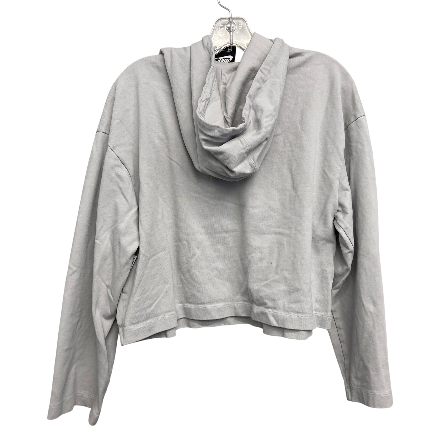 Athletic Sweatshirt Hoodie By Nike Apparel In Grey, Size:M