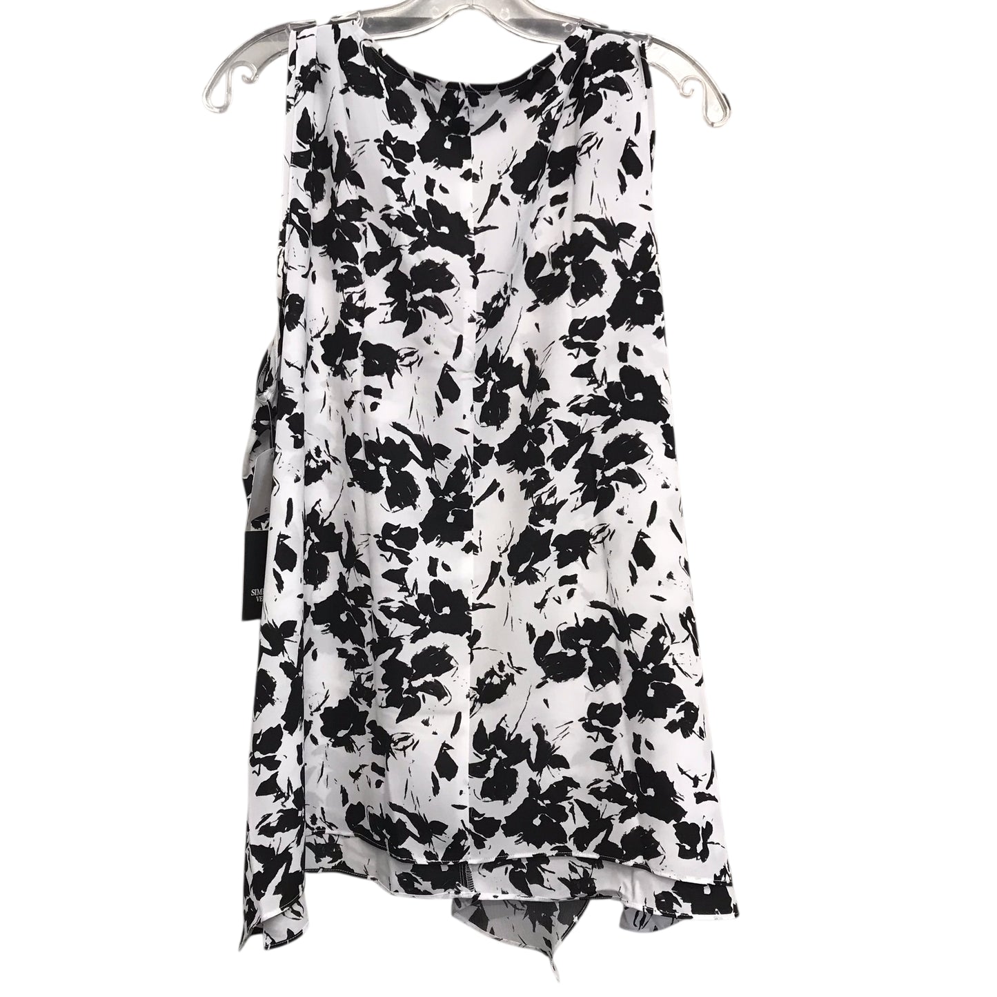 Top Sleeveless By Simply Vera In Black & White, Size:Xs