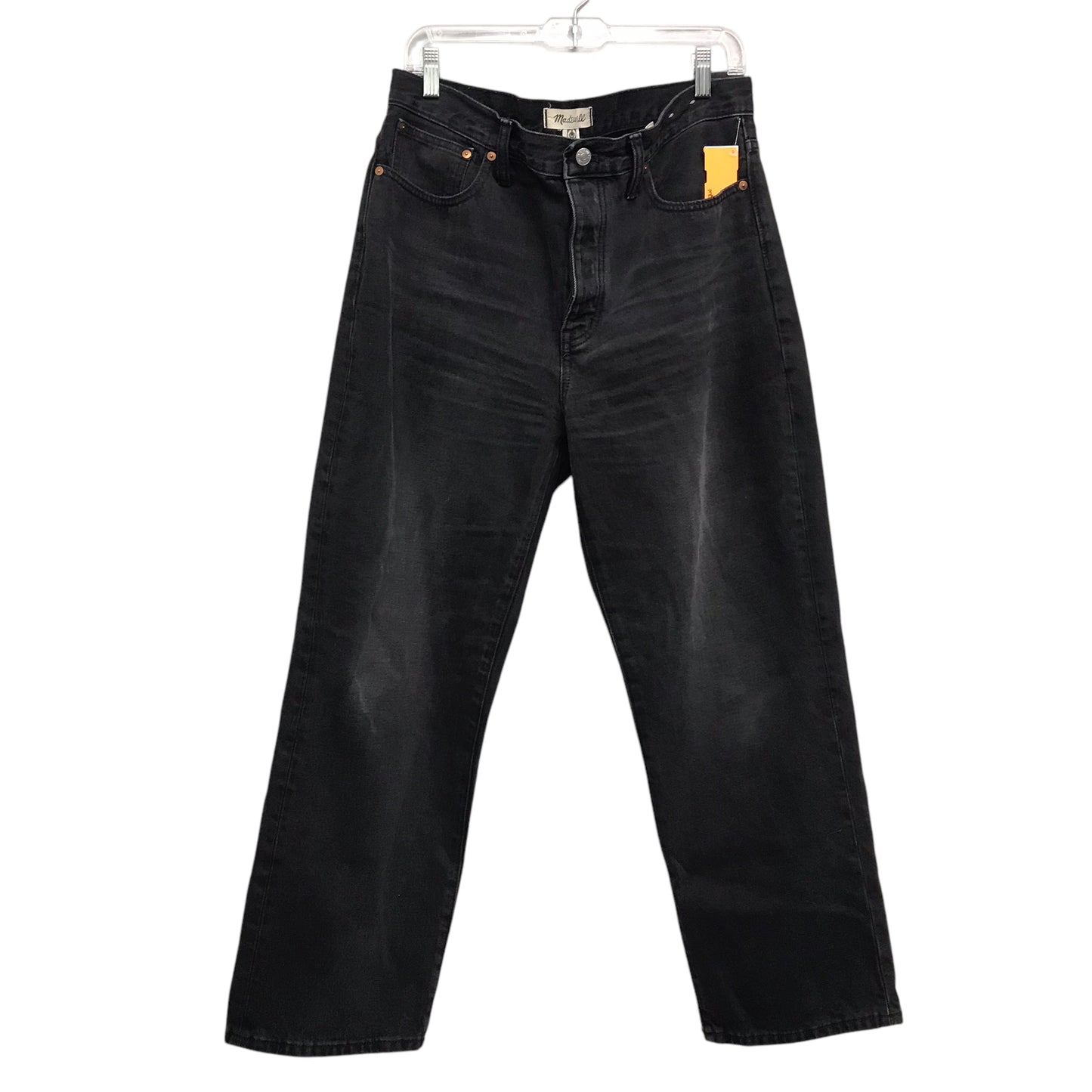 Jeans Straight By Madewell In Black Denim, Size:10