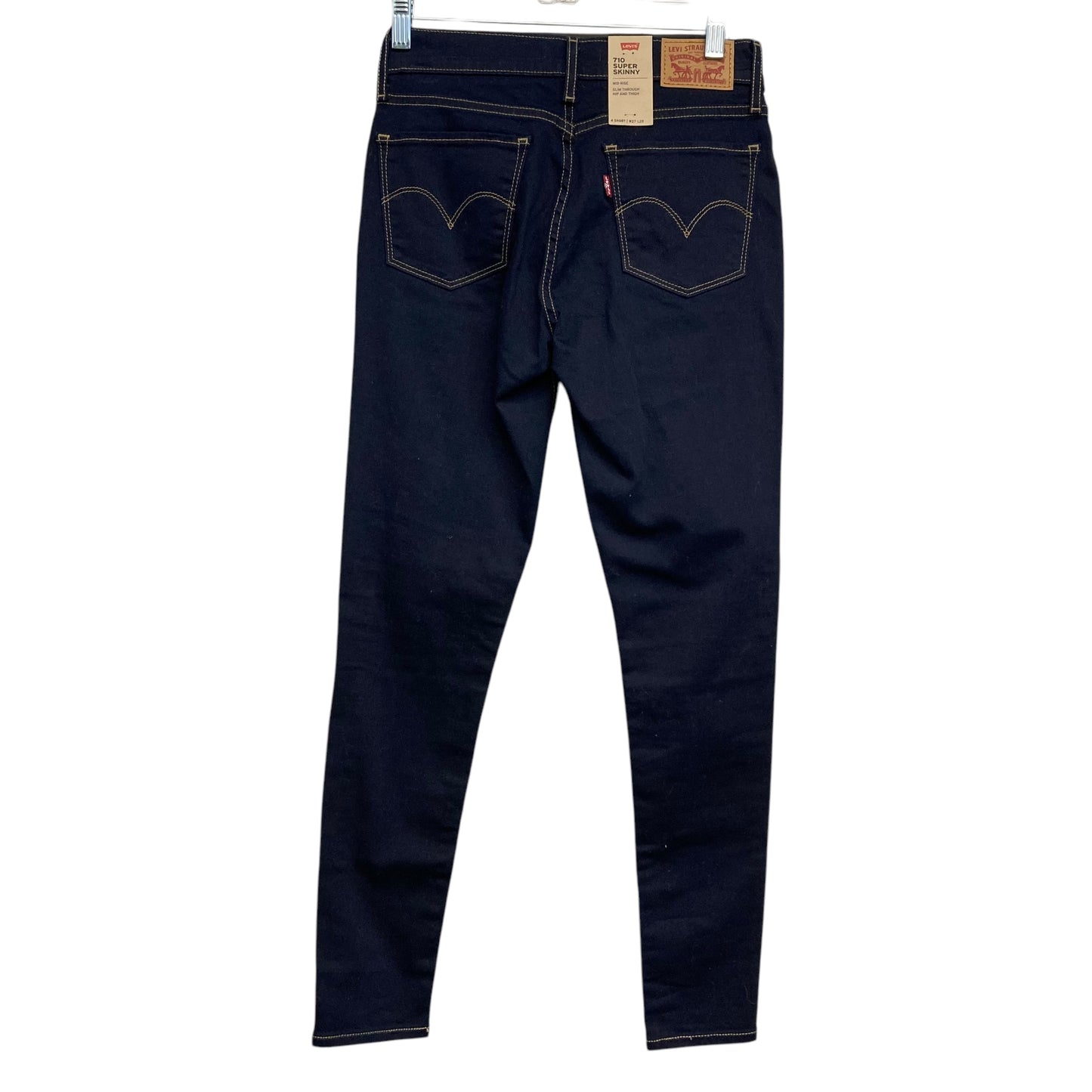 Jeans Skinny By Levis In Blue Denim, Size:4