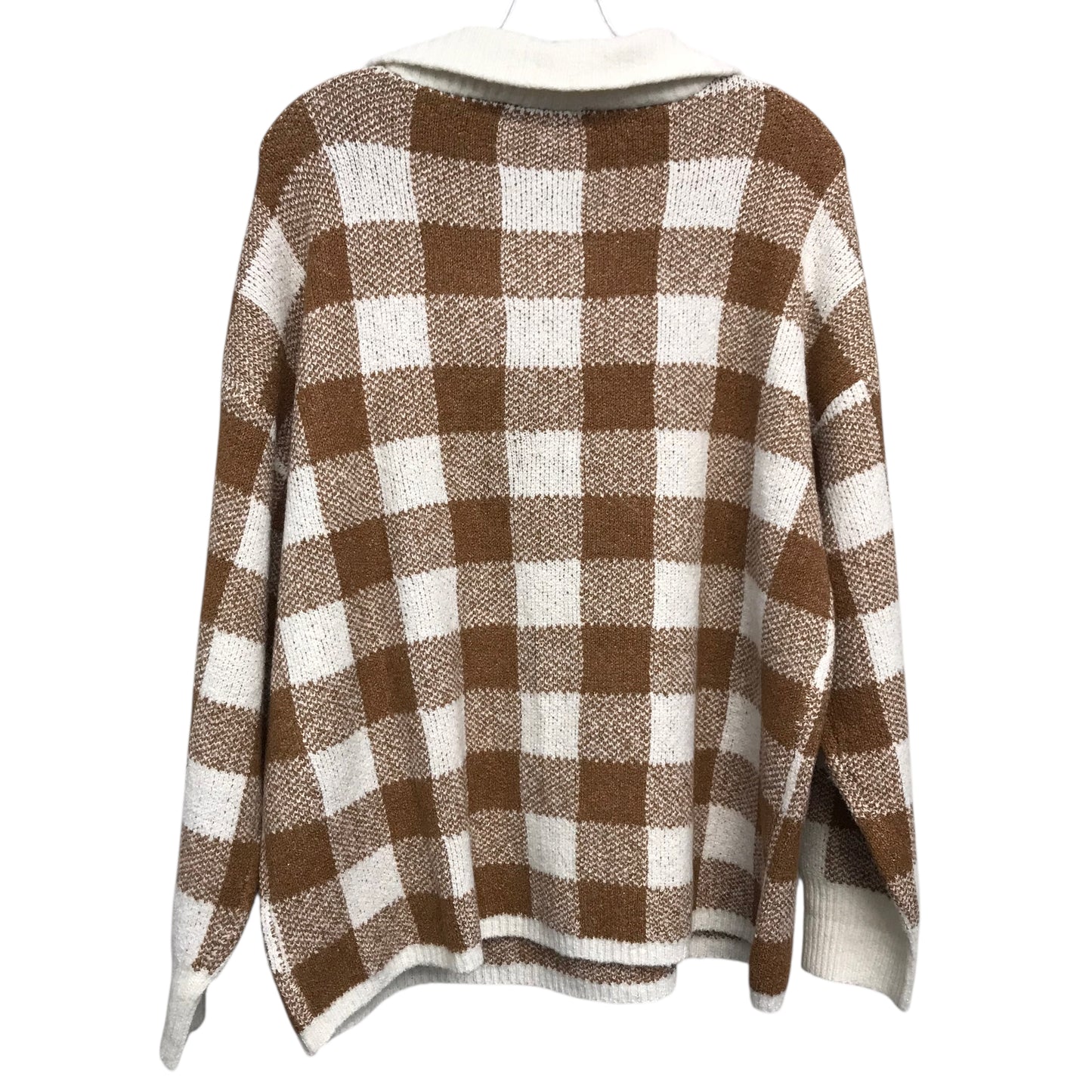 Sweater By Maurices In Tan & White, Size:Xl