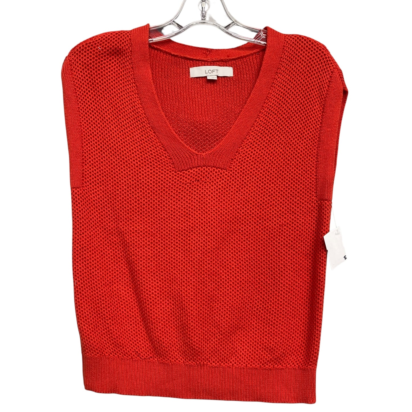 Vest Sweater By Loft In Orange, Size:Xs