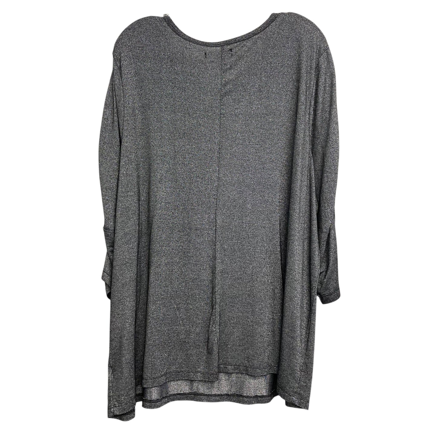 Top 3/4 Sleeve By Lane Bryant In Silver, Size:3X