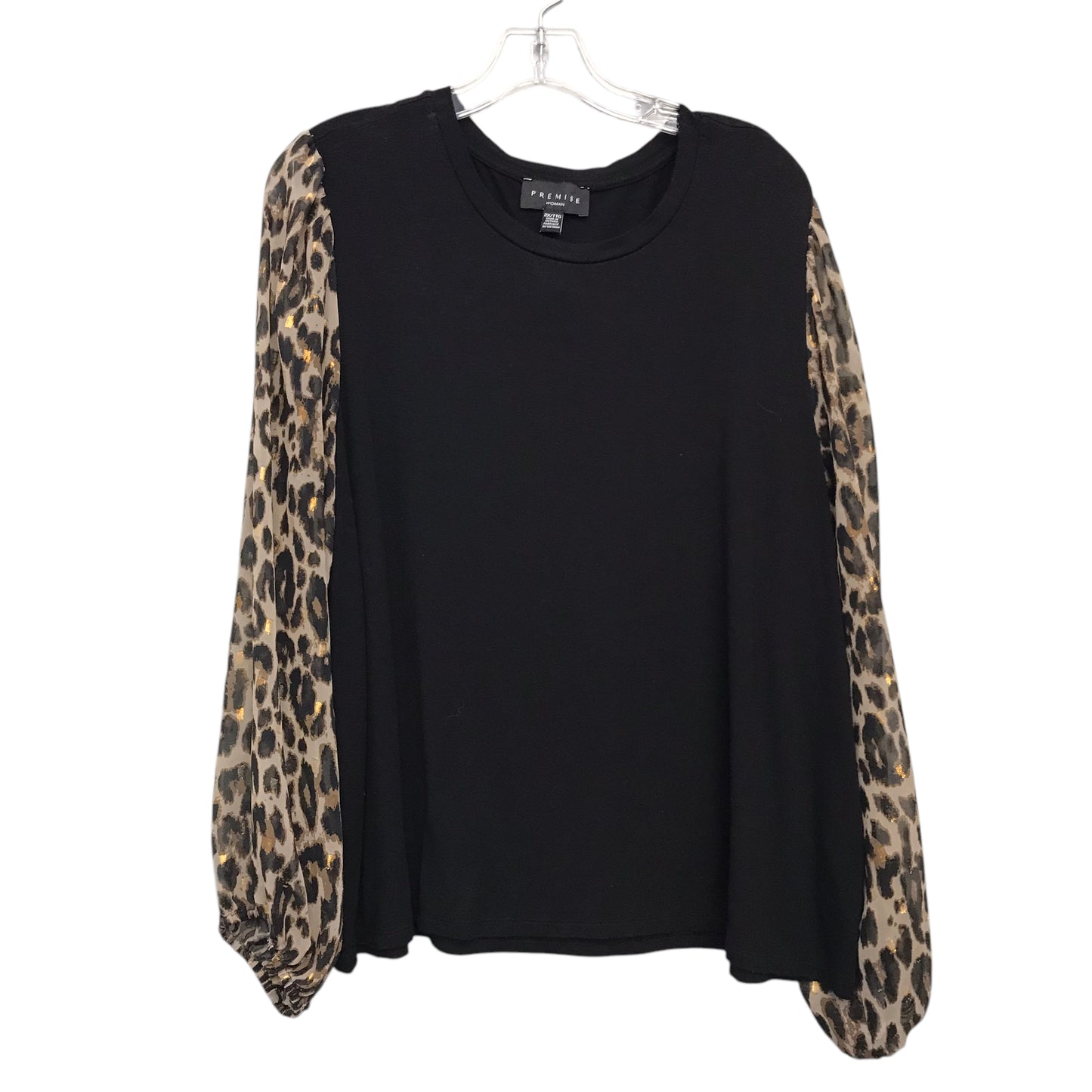 Top Ls By Premise In Black, Size:2X