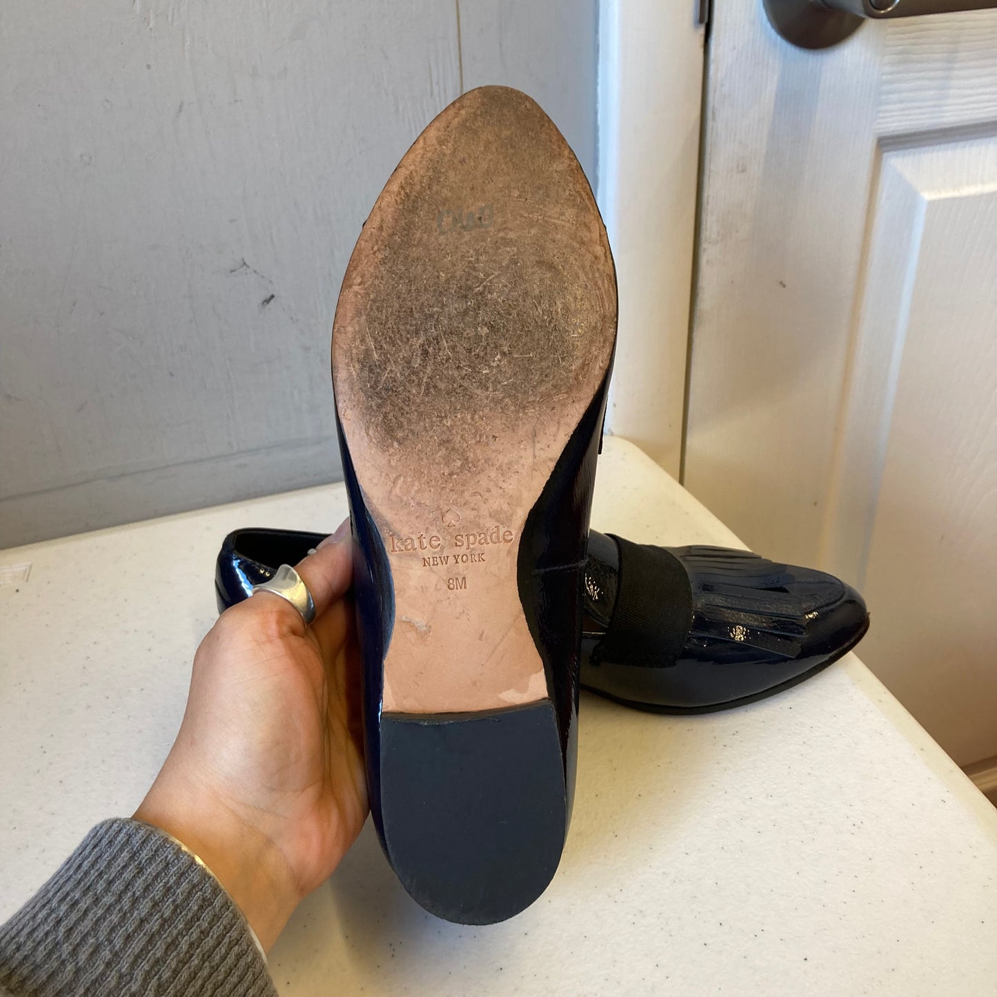 Shoes Designer By Kate Spade In Blue, Size:8