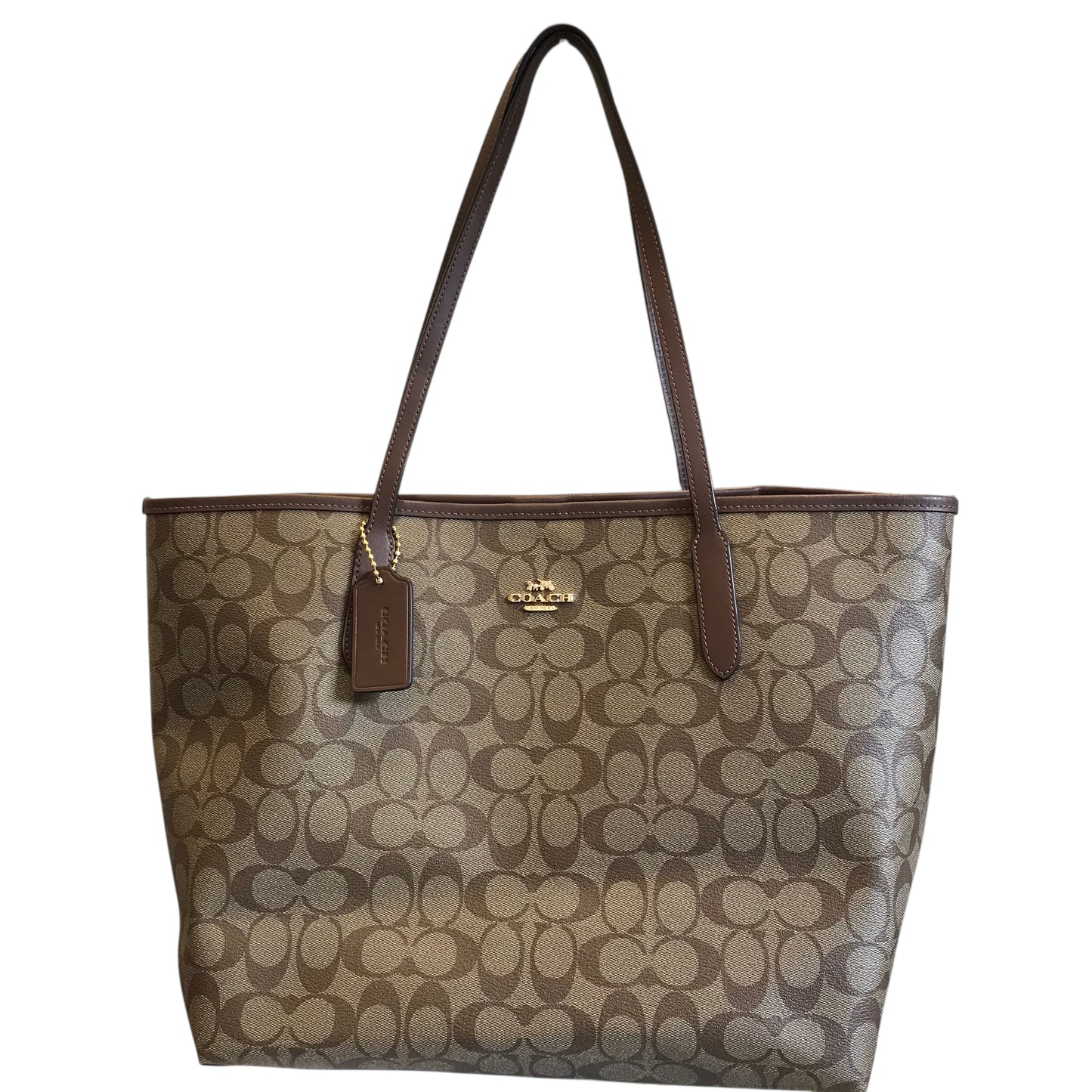 Tote Designer By Coach In Brown, Size:Medium