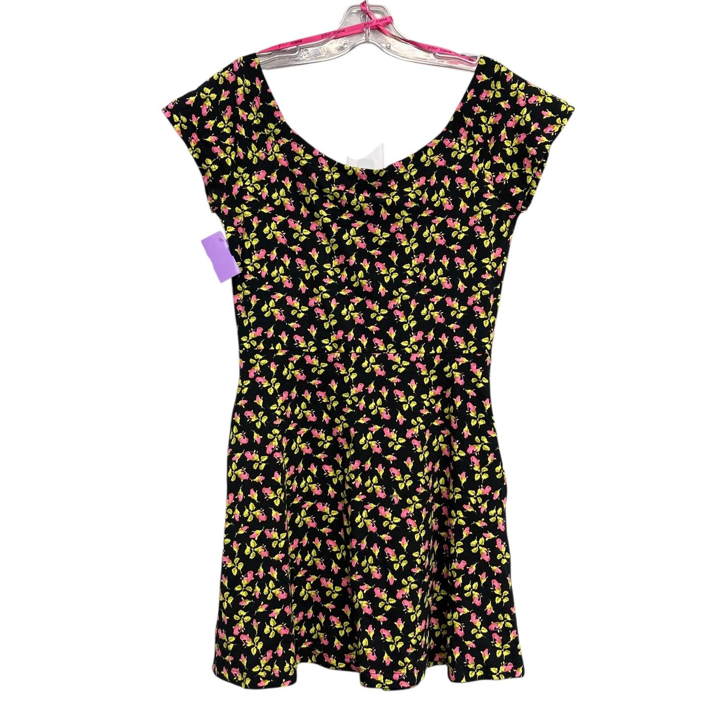 Dress Casual Short By Betsey Johnson In Black & Pink, Size:S