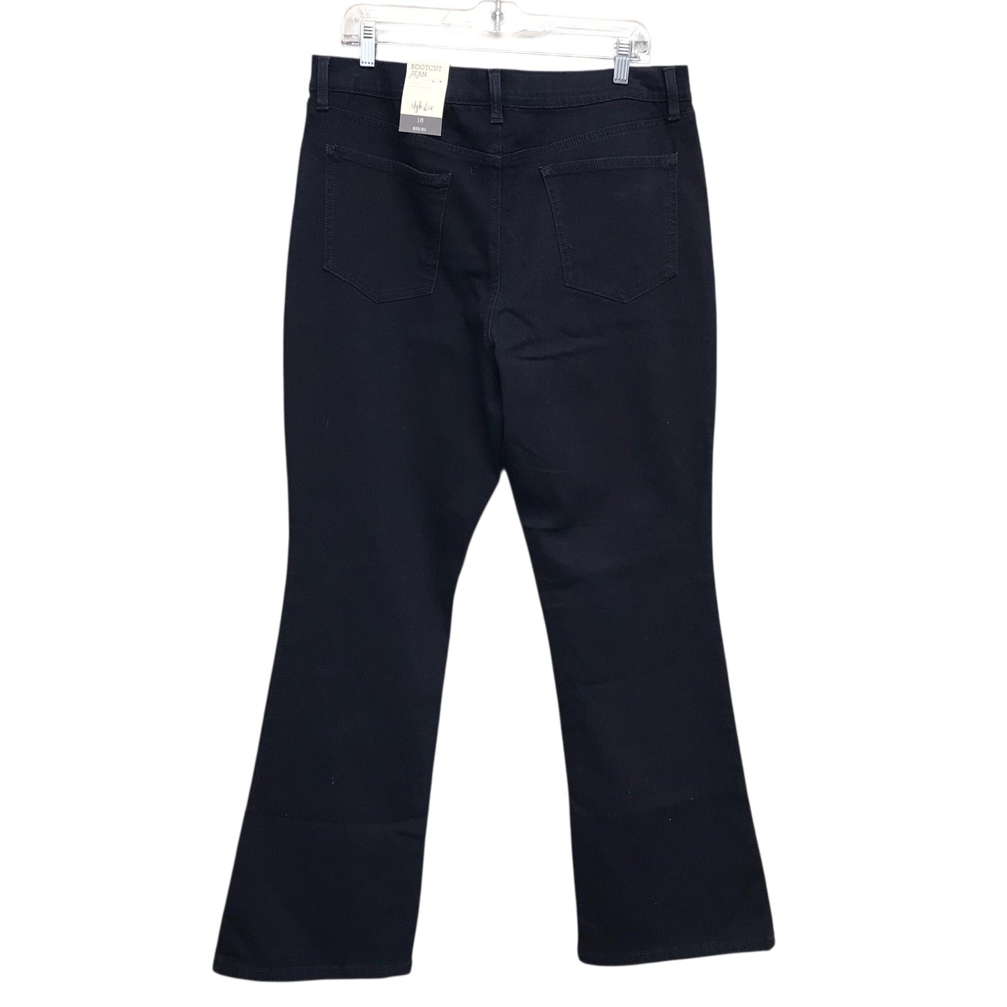 Jeans Boot Cut By Style And Company In Blue Denim, Size:16