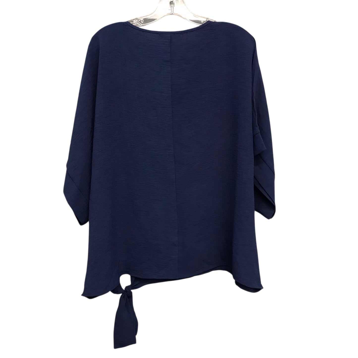 Top Ss Basic By Indigo Soul In Blue, Size:2X