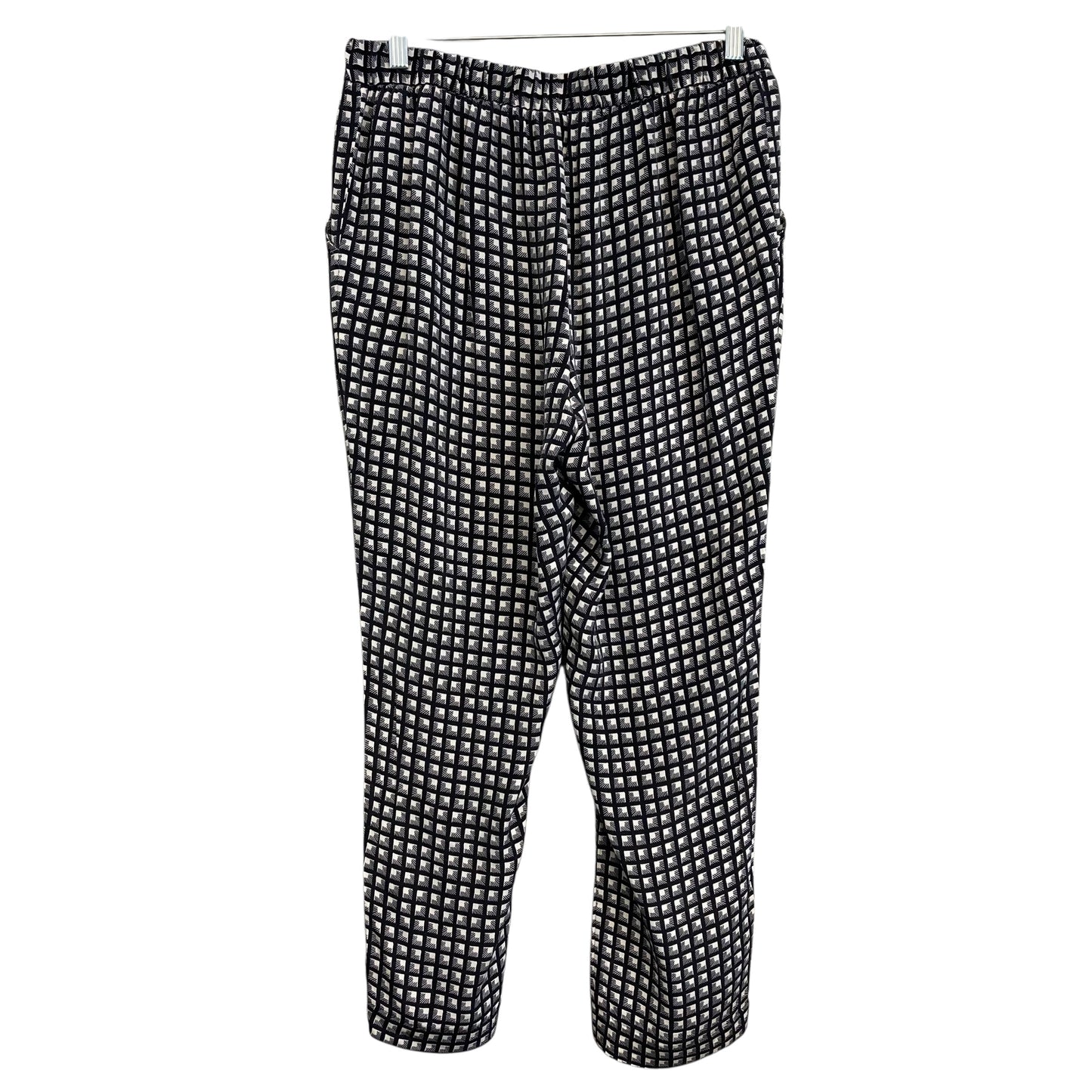 Pants Designer By St John Collection In Black & Cream, Size:6