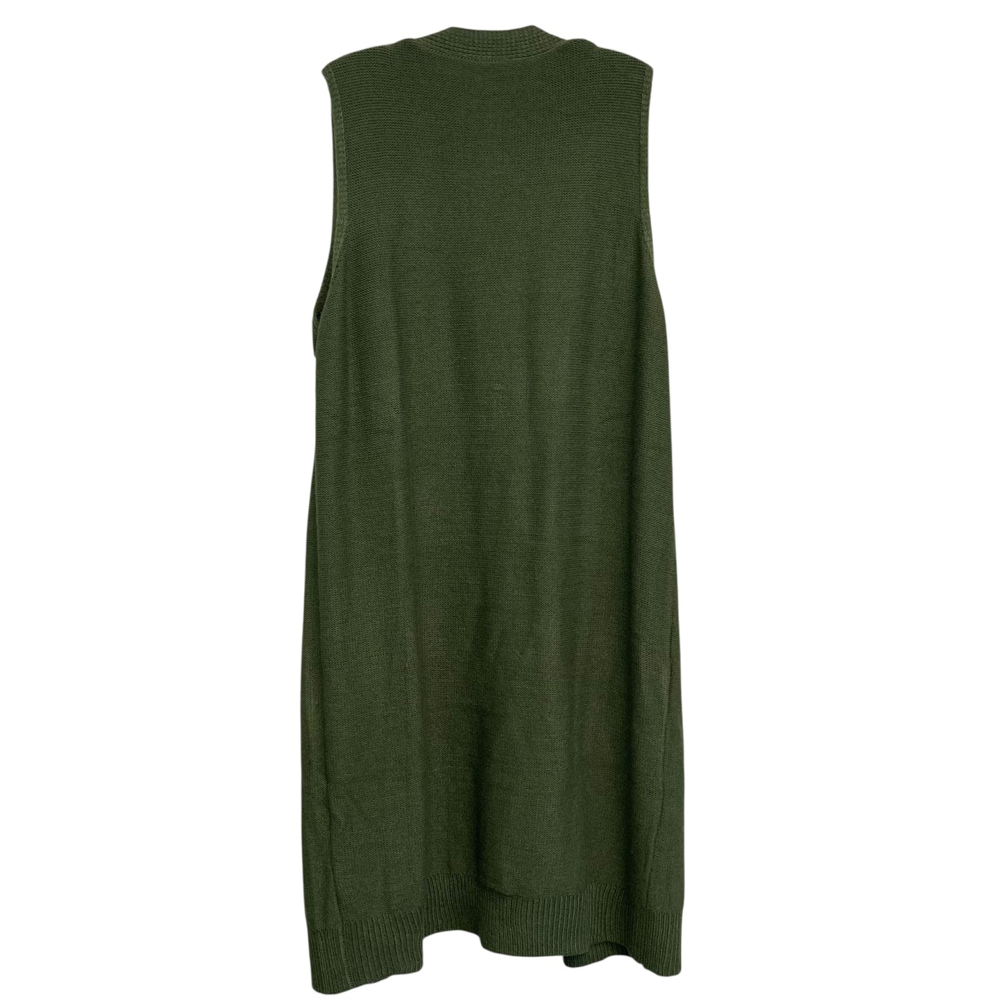 Vest Sweater In Green, Size:2X