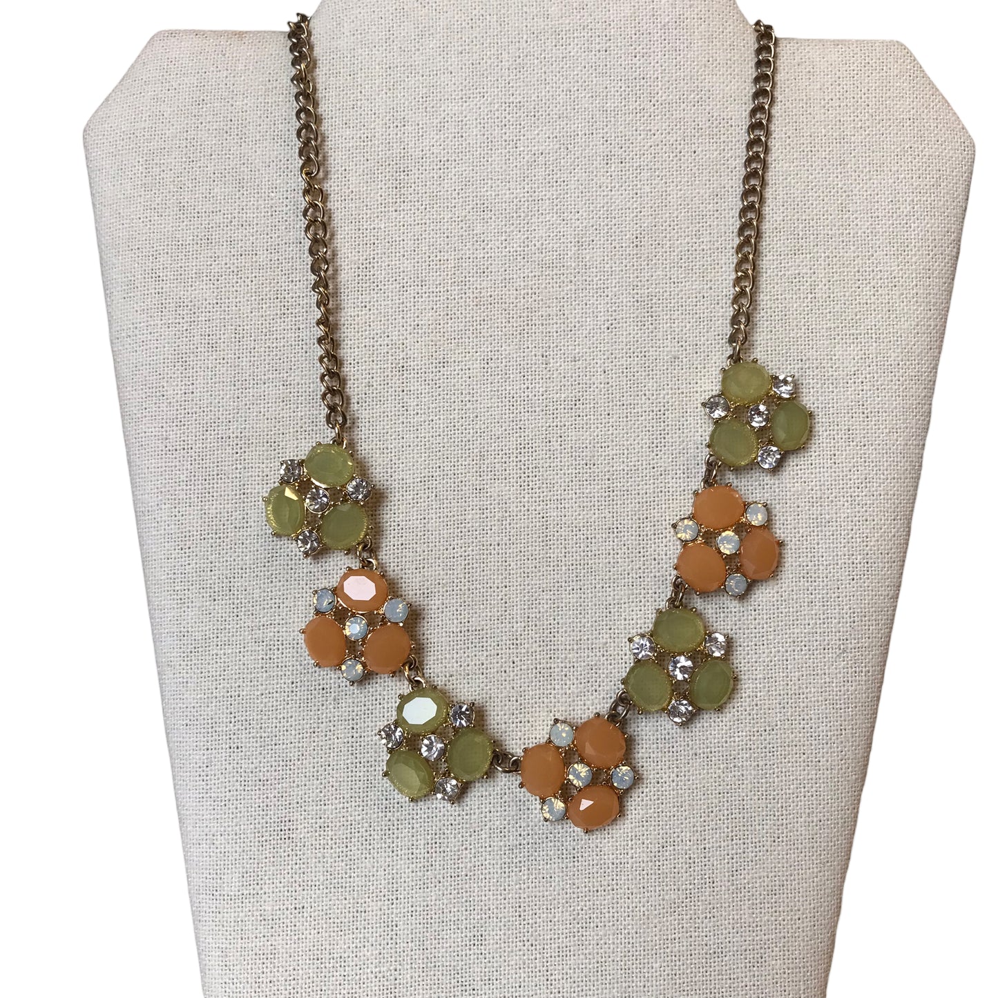 Necklace Statement By J. Crew In Green & Yellow