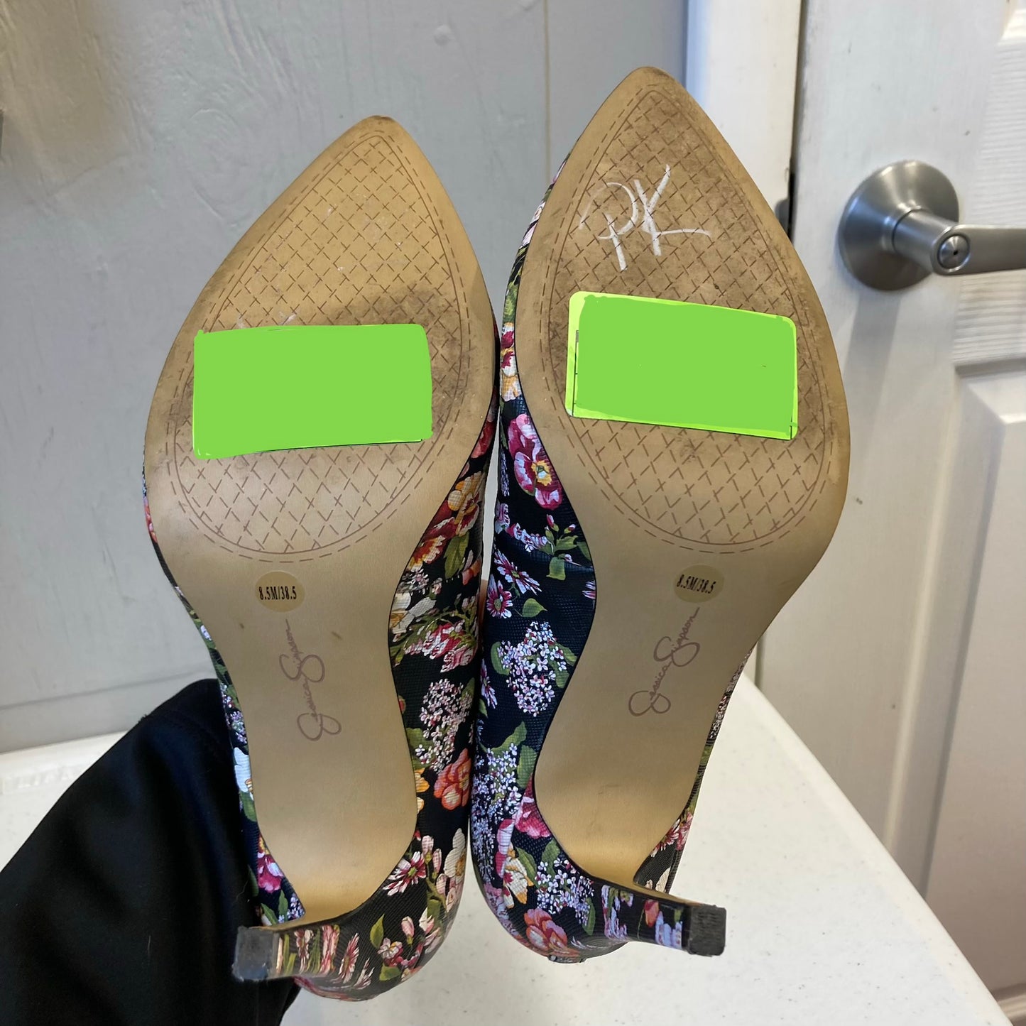 Shoes Heels Stiletto By Jessica Simpson In Floral Print, Size:8.5